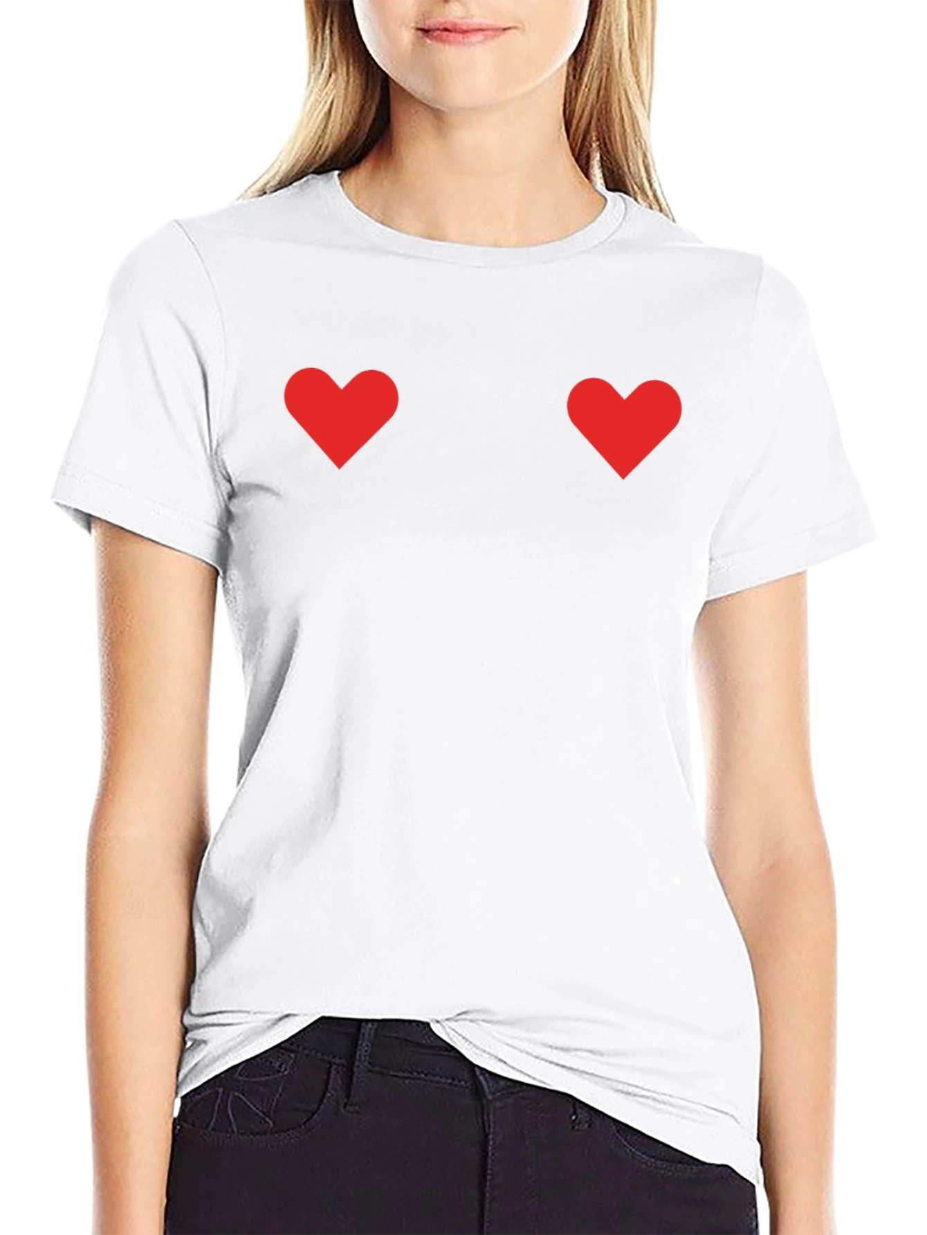 Black Heart Tee - Valentine's Black T-Shirt view 9