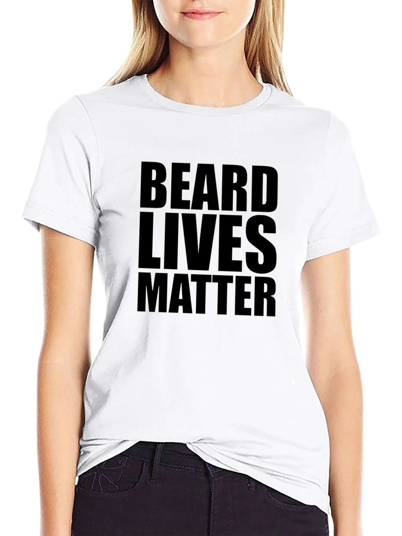 Black Beard Lives Matter Black Graphic Tee view 9