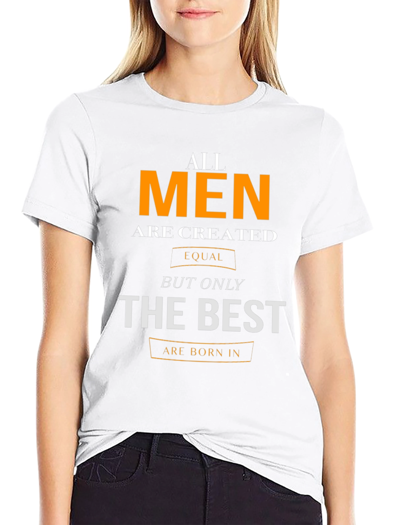 Black All Men Are Created Equal T-Shirt view 9