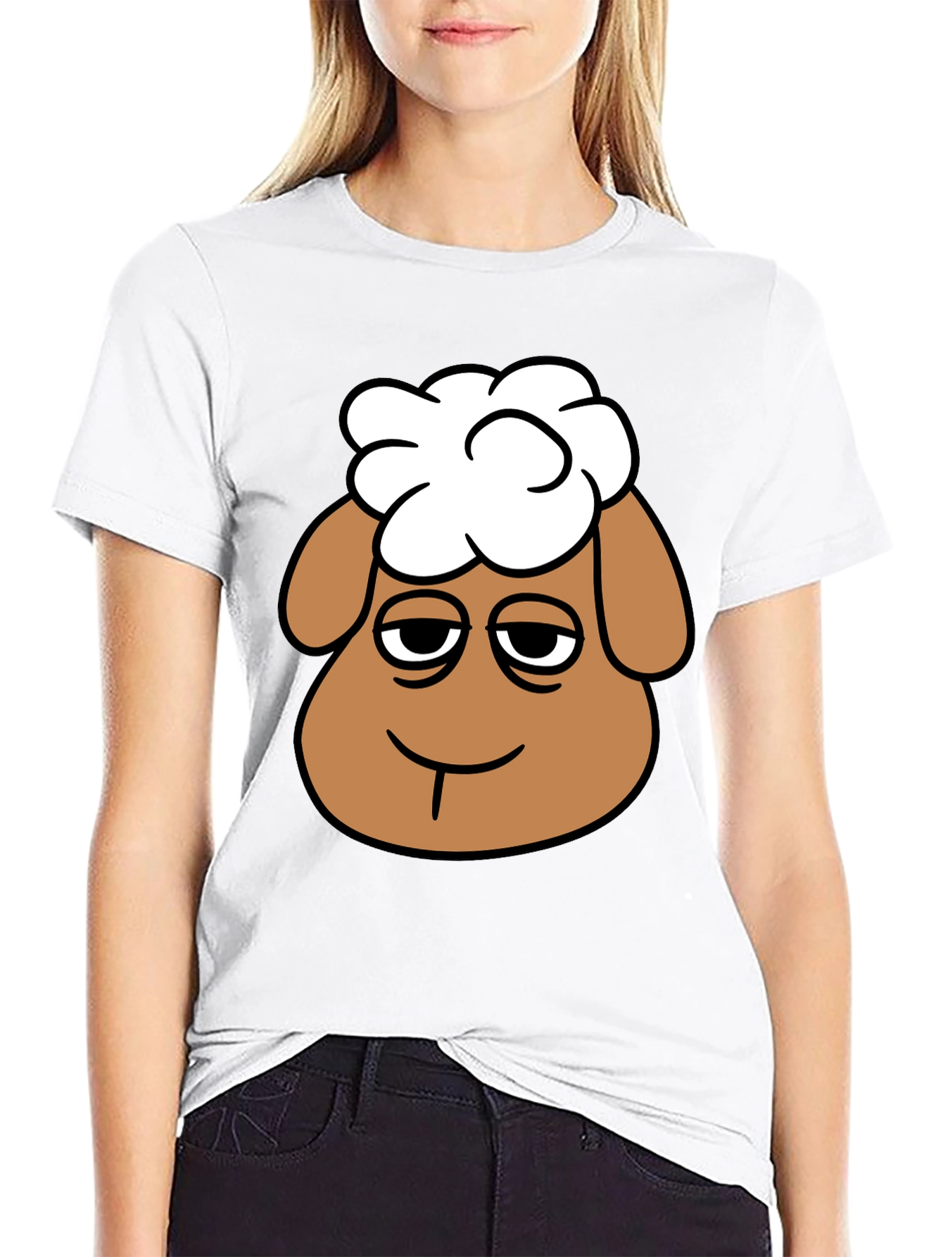 Shaun the Sheep Graphic Tee - Black Cotton Shirt - 9