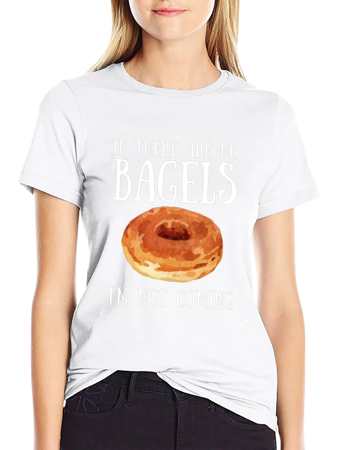 Black Funny Bagel Lover T-Shirt view 9