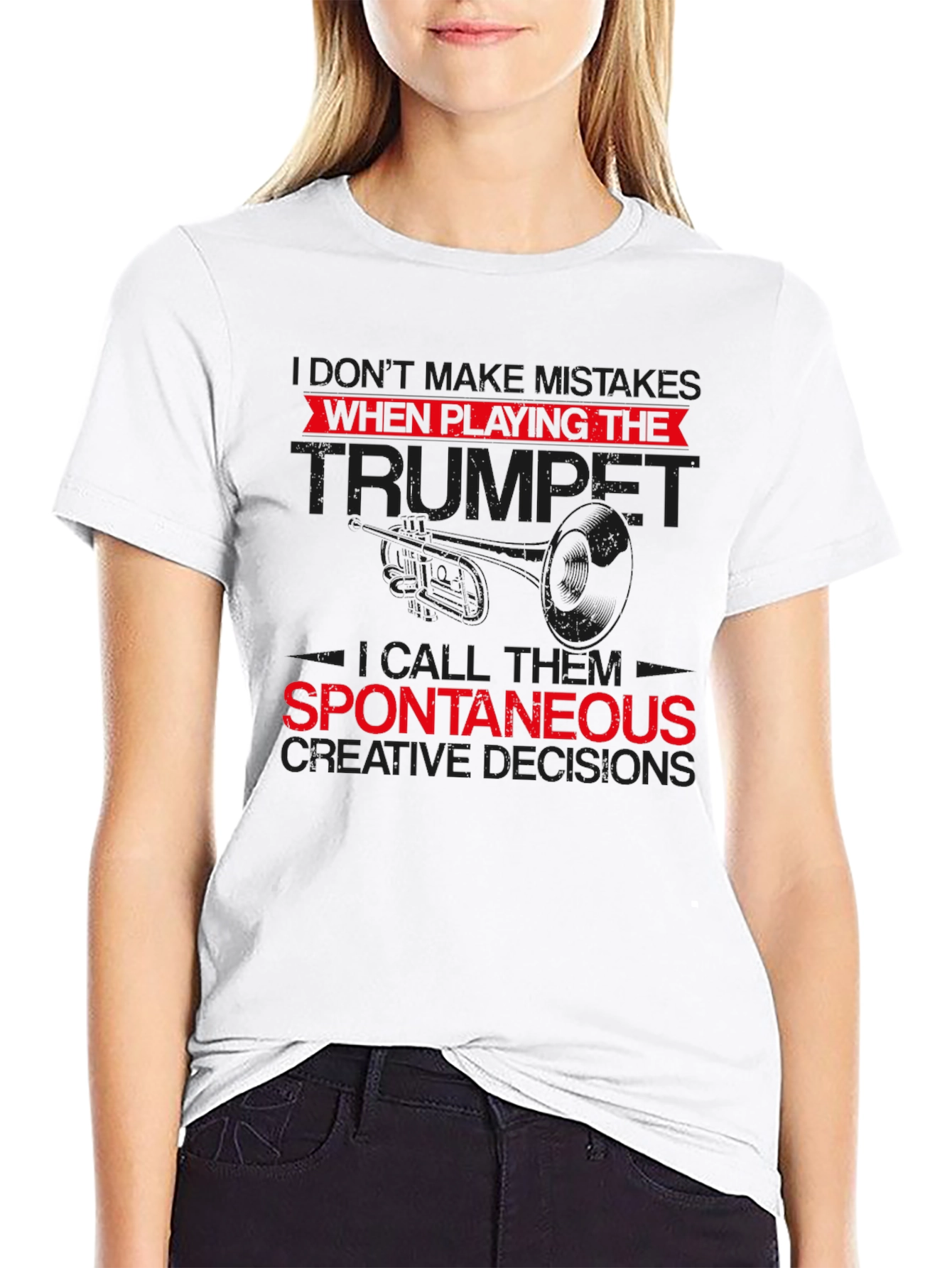 Black Trumpet Player Funny Graphic T-Shirt view 9