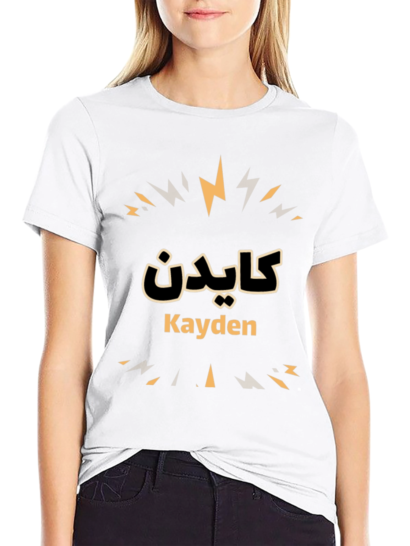 Black Kayden Personalized Graphic T-Shirt - Custom Name Tee view 9