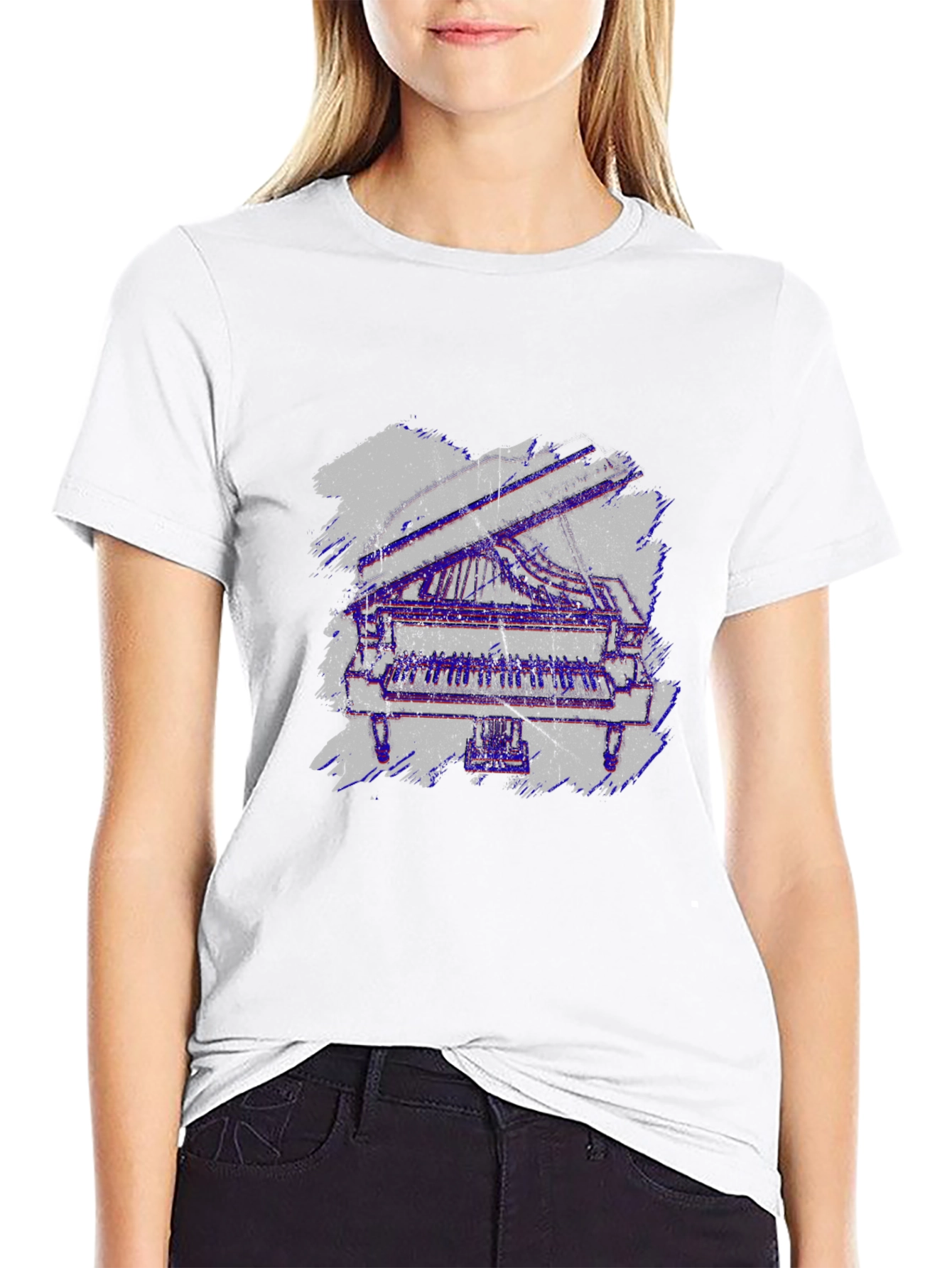 Black Piano T-Shirt - Cool Music Lover Graphic Tee view 9