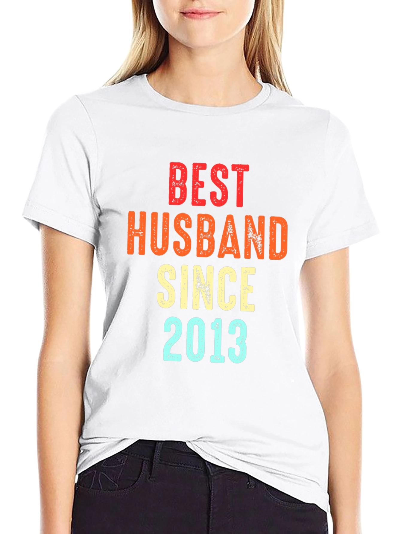 Black Best Husband Since 2013 T-Shirt view 9