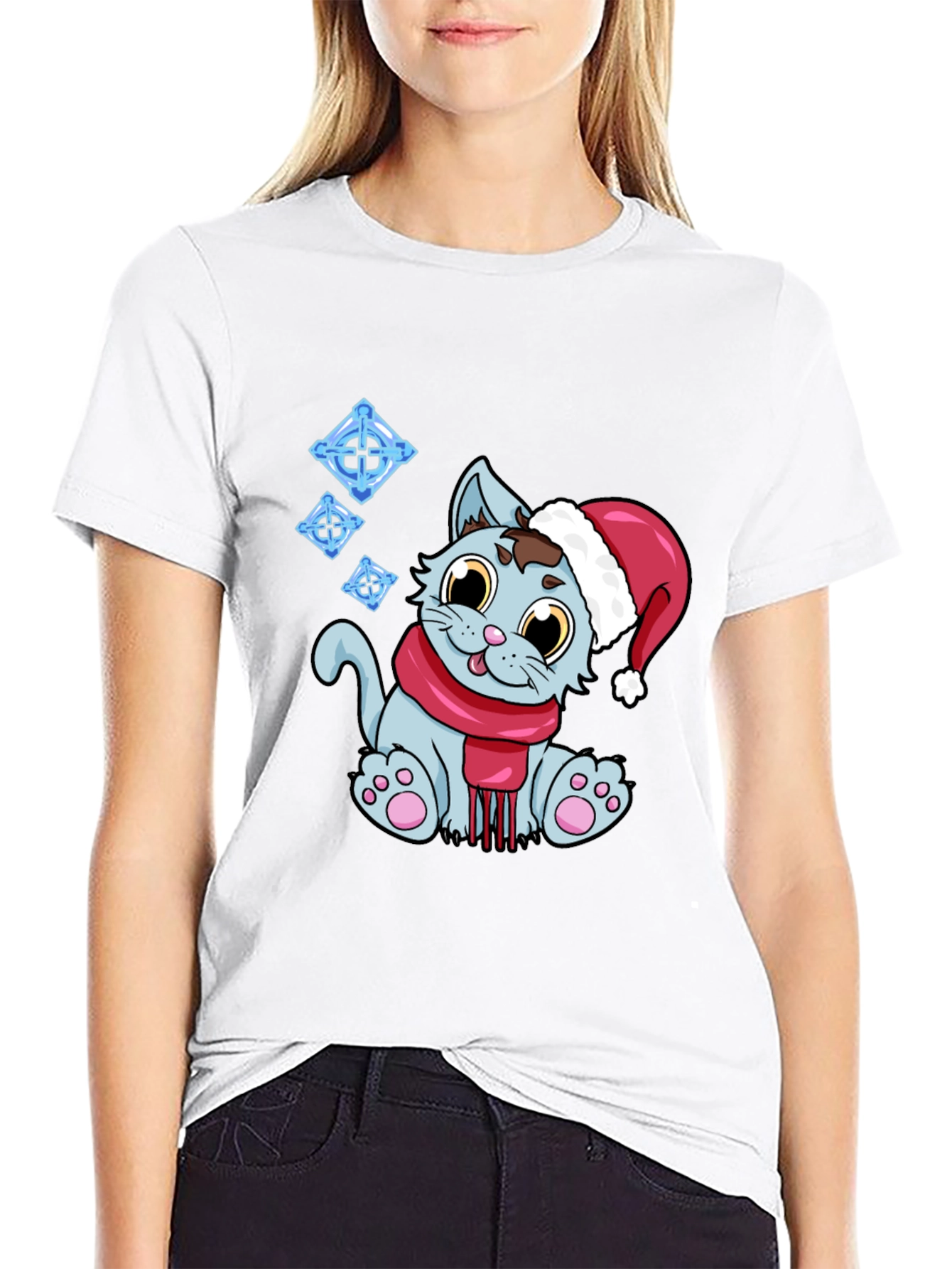 Festive Cat T-Shirt - Holiday Cheer - 9