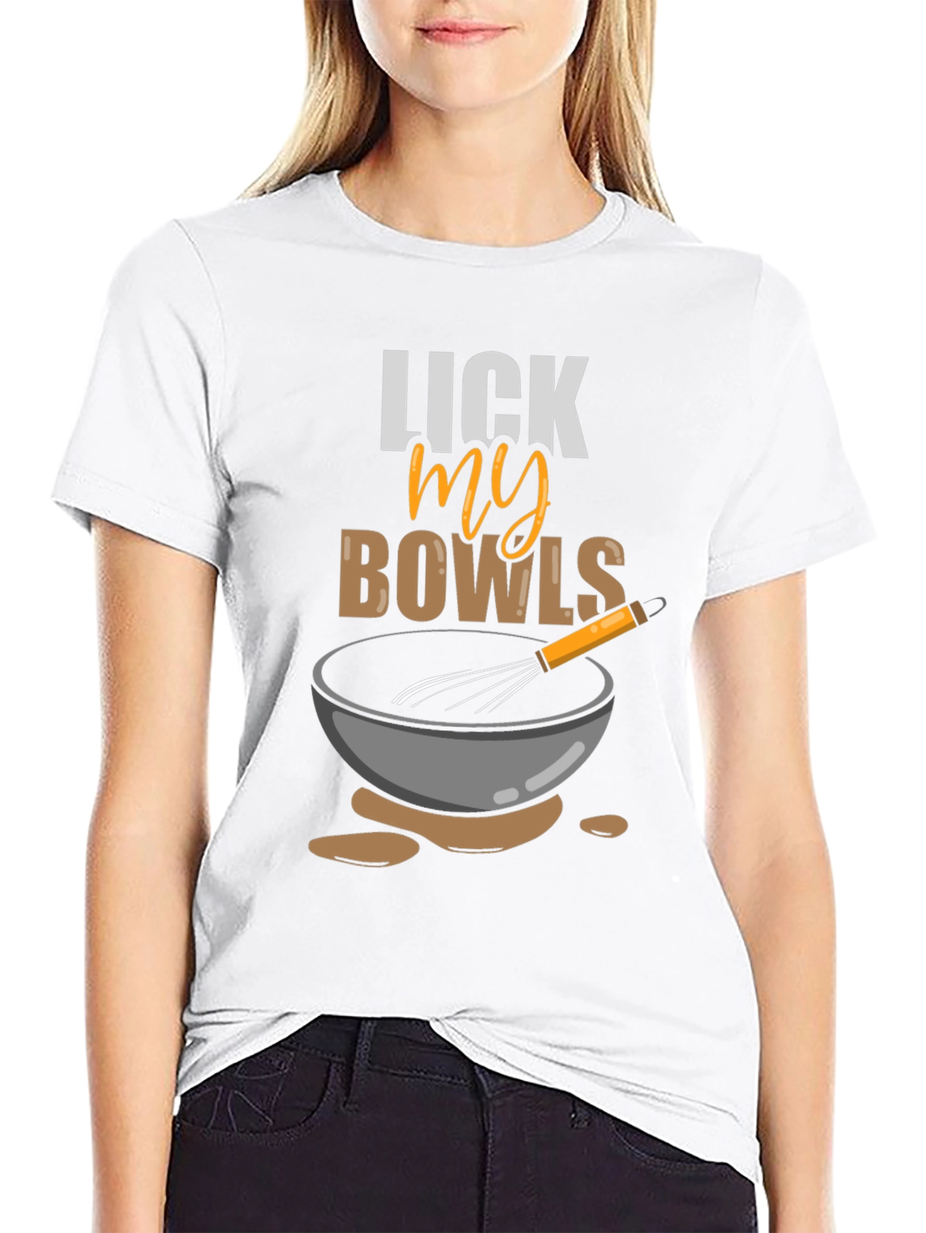 Black Lick My Bowls Graphic T-Shirt view 9