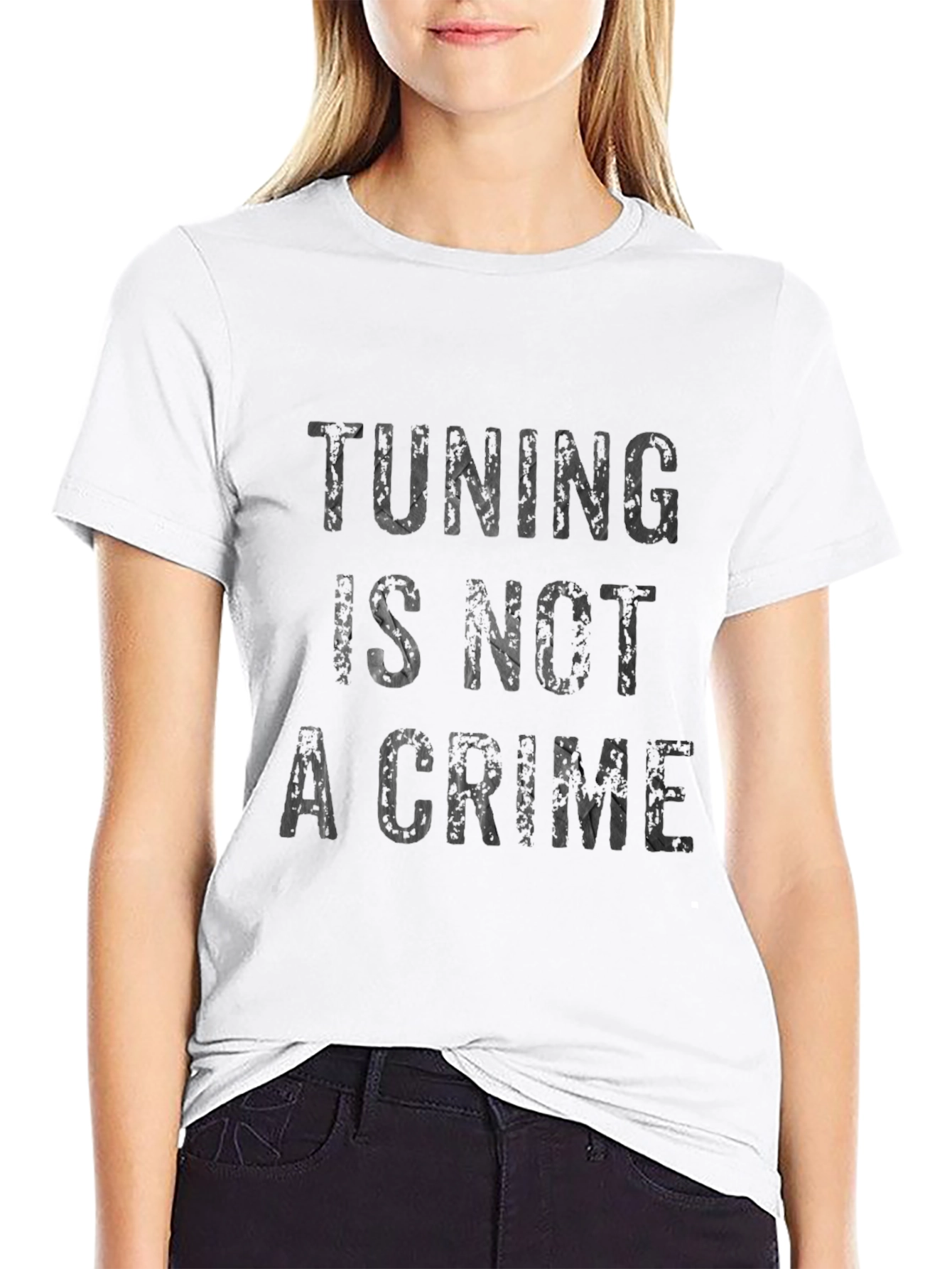 Black Tuning is Not a Crime Graphic T-Shirt view 9