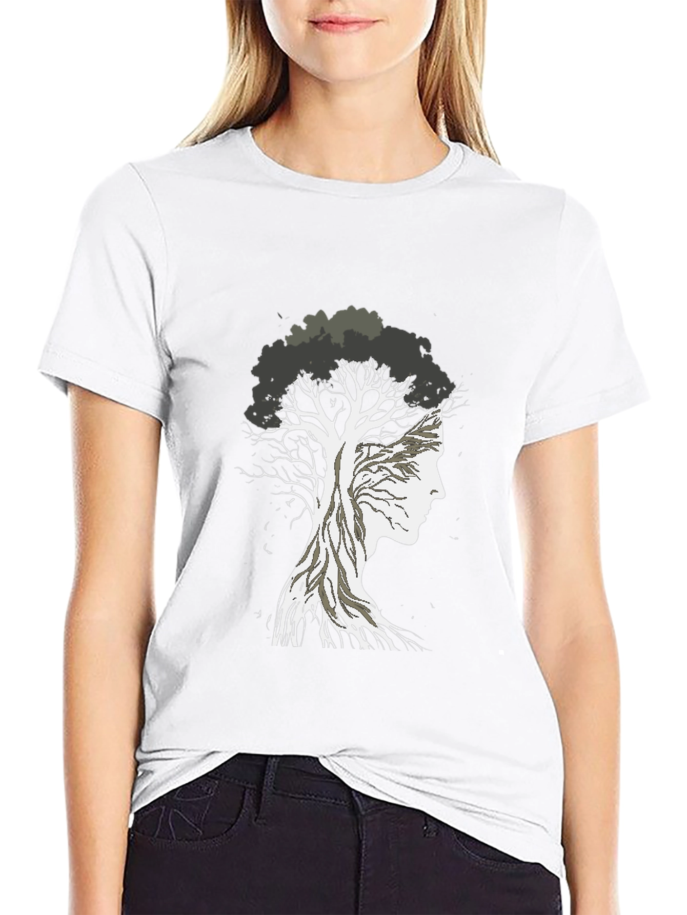 Black Tree of Life Graphic Tee - Nature Inspired T-Shirt view 9