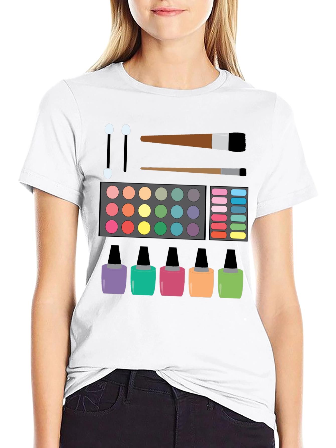 Black Makeup Artist T-Shirt | Cosmetic Lover Tee view 9