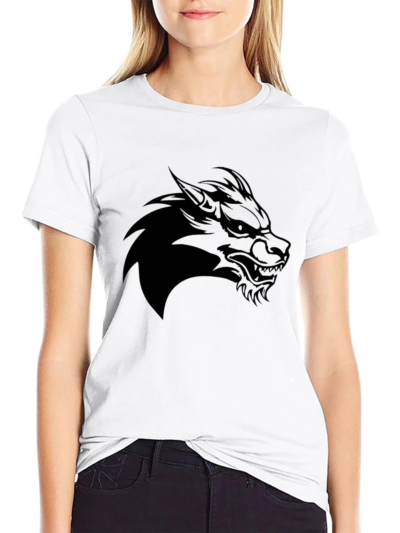 Black Black Wolf Graphic Tee - Men's Style view 9