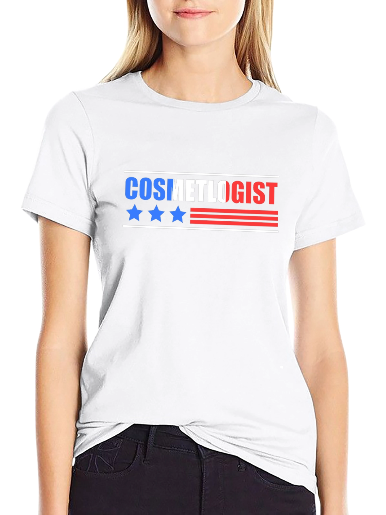 Black Cosmetologist Patriotic T-Shirt view 9