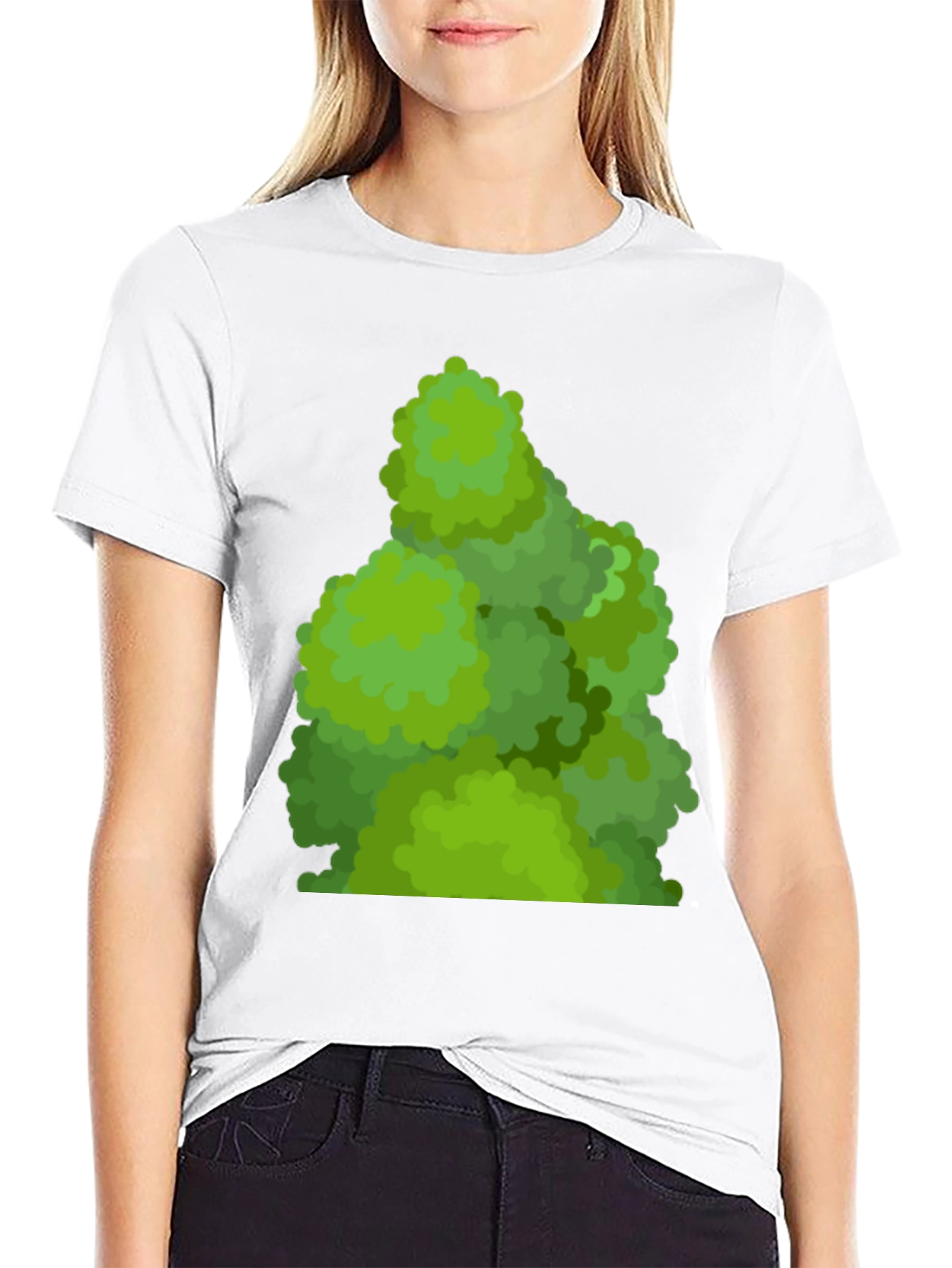 Black Green Bush Tee - Nature Inspired Graphic T-Shirt view 9