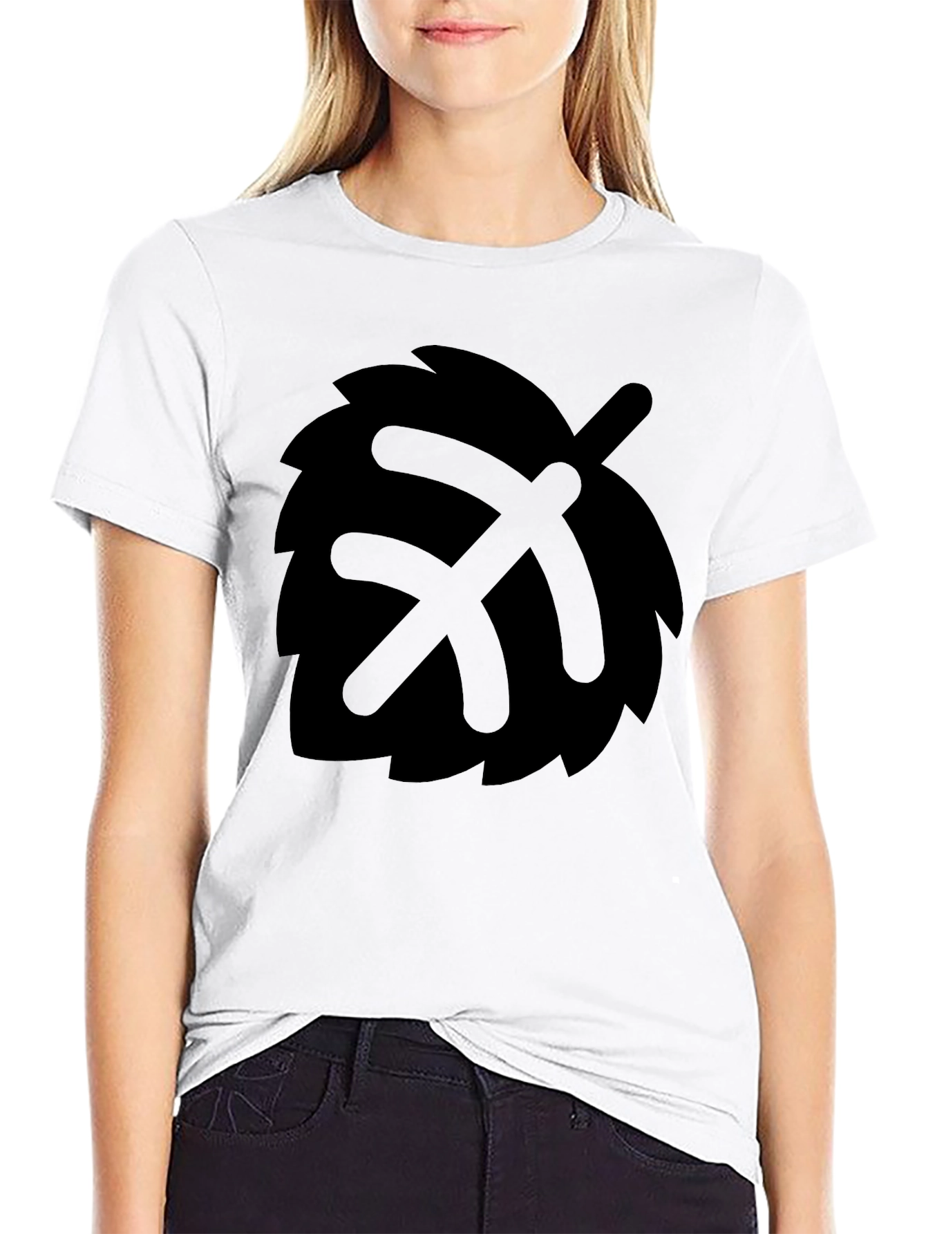 Black Leaf & Pickaxe Graphic Tee - Black Cotton Comfort view 9