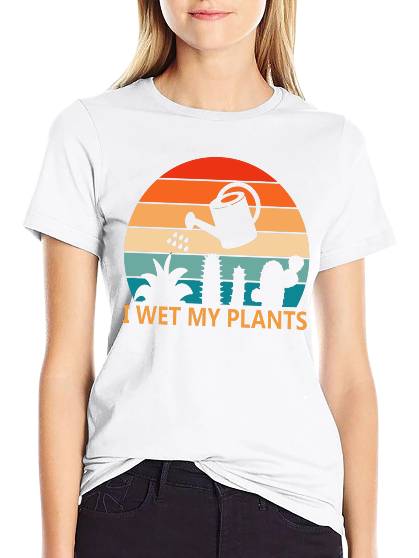 Black I Wet My Plants Graphic T-Shirt view 9