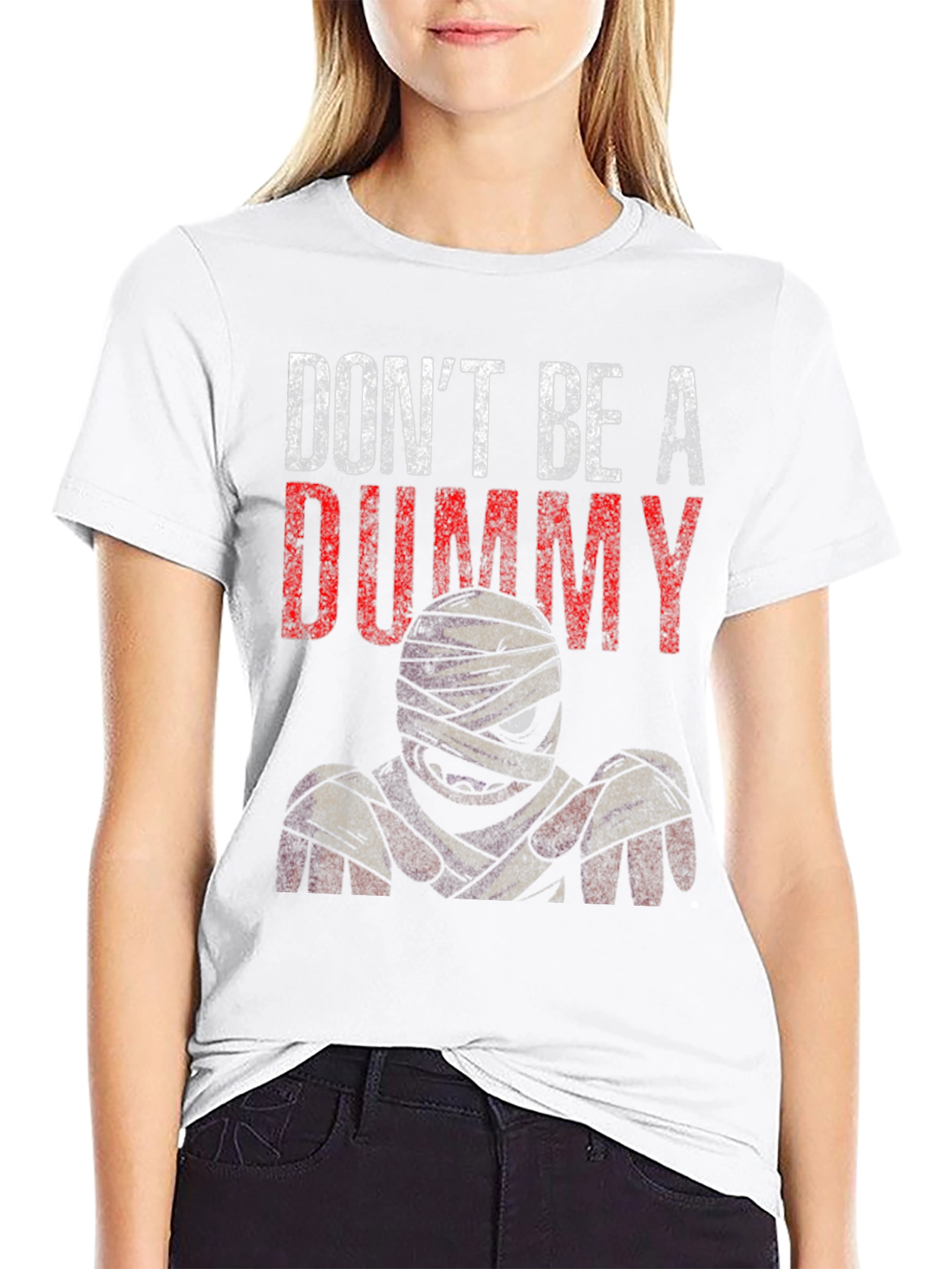 Black Don't Be A Dummy Mummy Graphic T-Shirt view 9