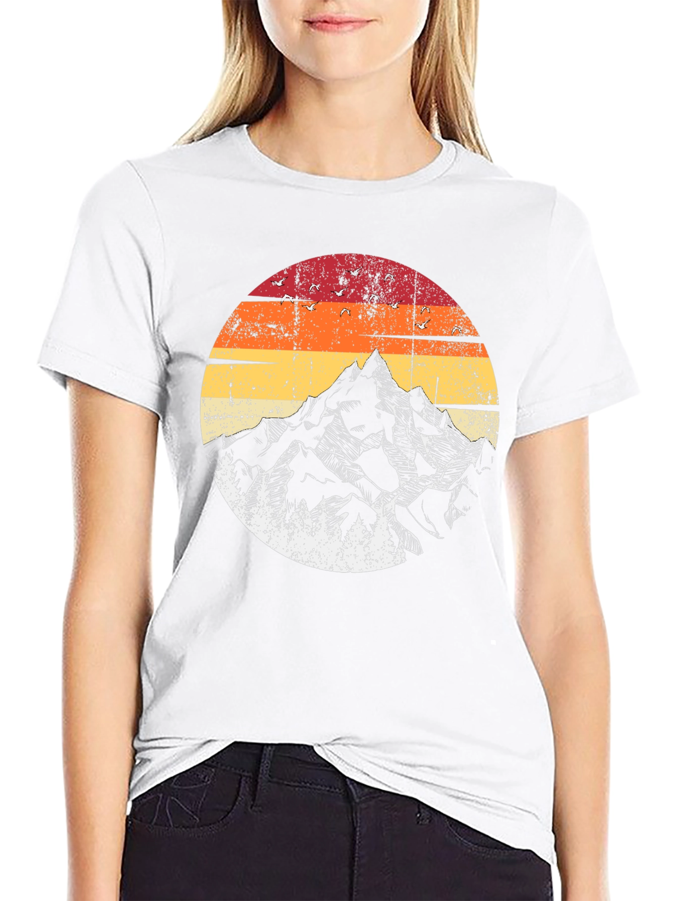 Black Retro Mountain Graphic Tee - Adventure Ready view 9