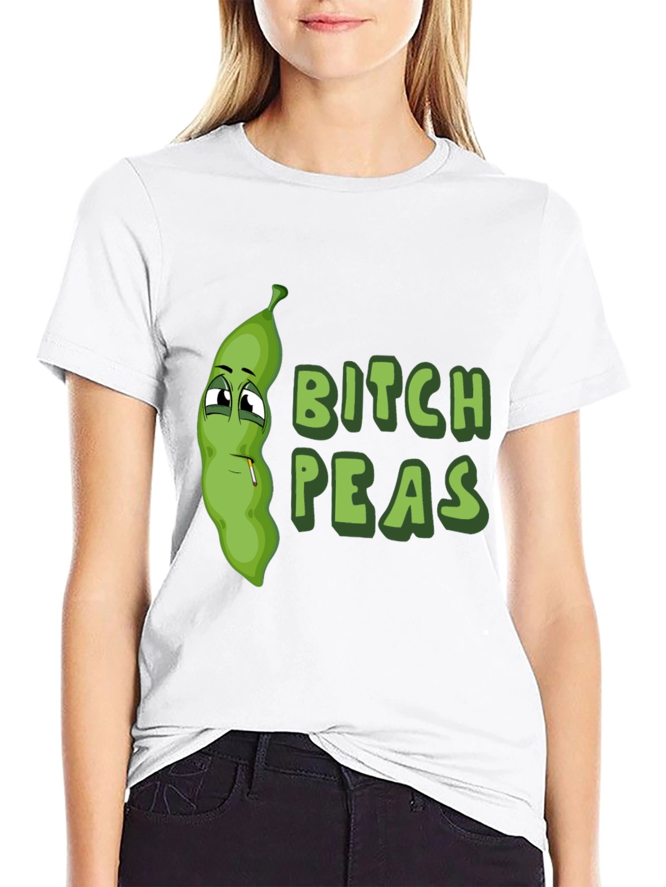 Black Bitch Peas Graphic T-Shirt view 9