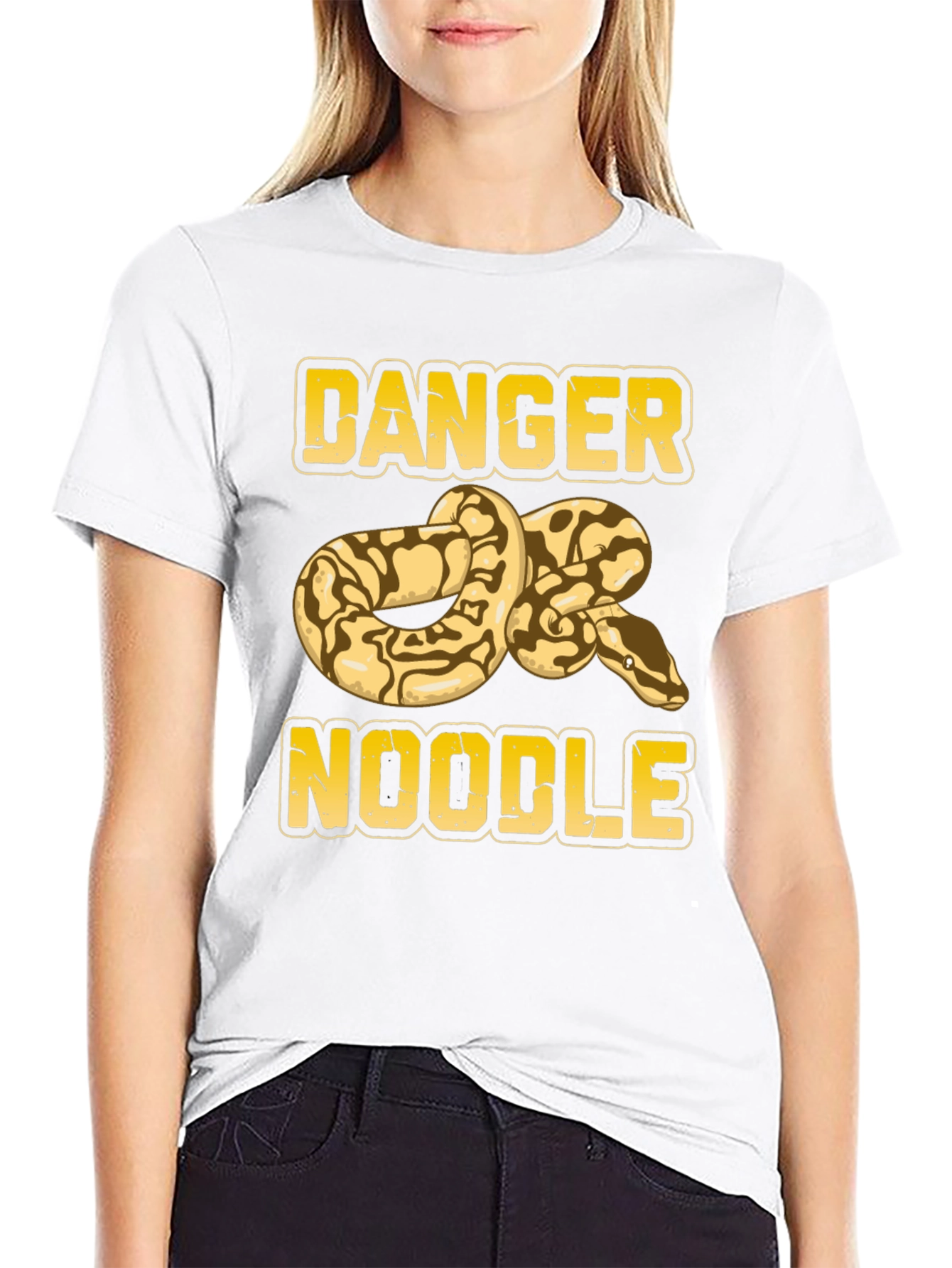 Black Danger Noodle Snake Graphic Tee view 9