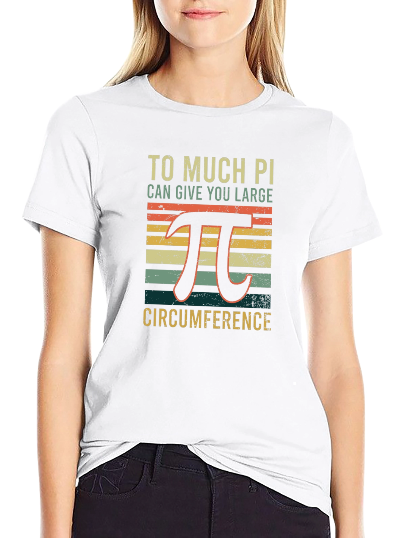 Black Math Humor Pi T-Shirt view 9