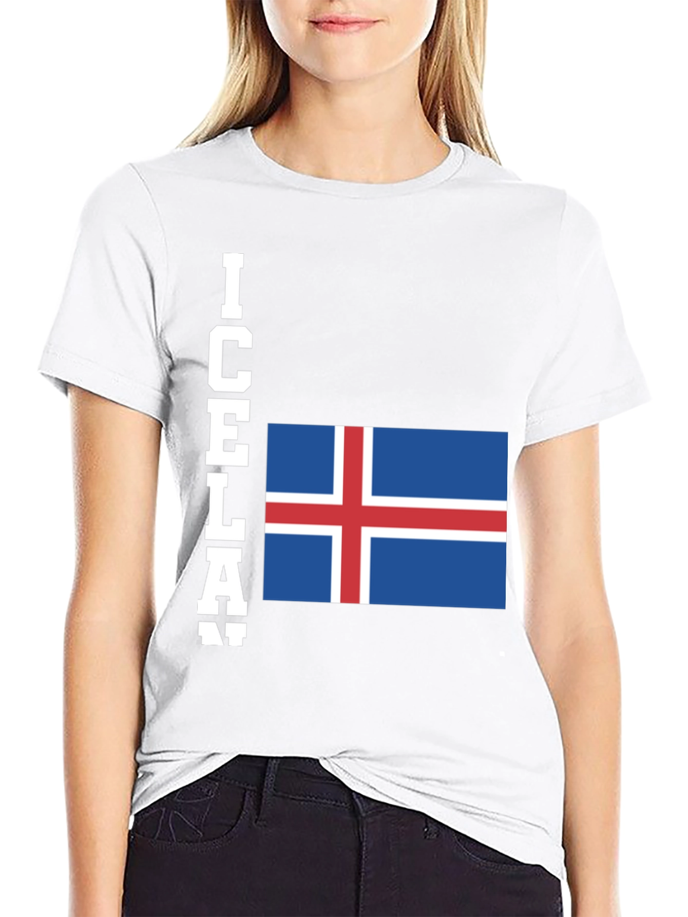 Black Iceland Flag T-Shirt - Black Graphic Tee view 9