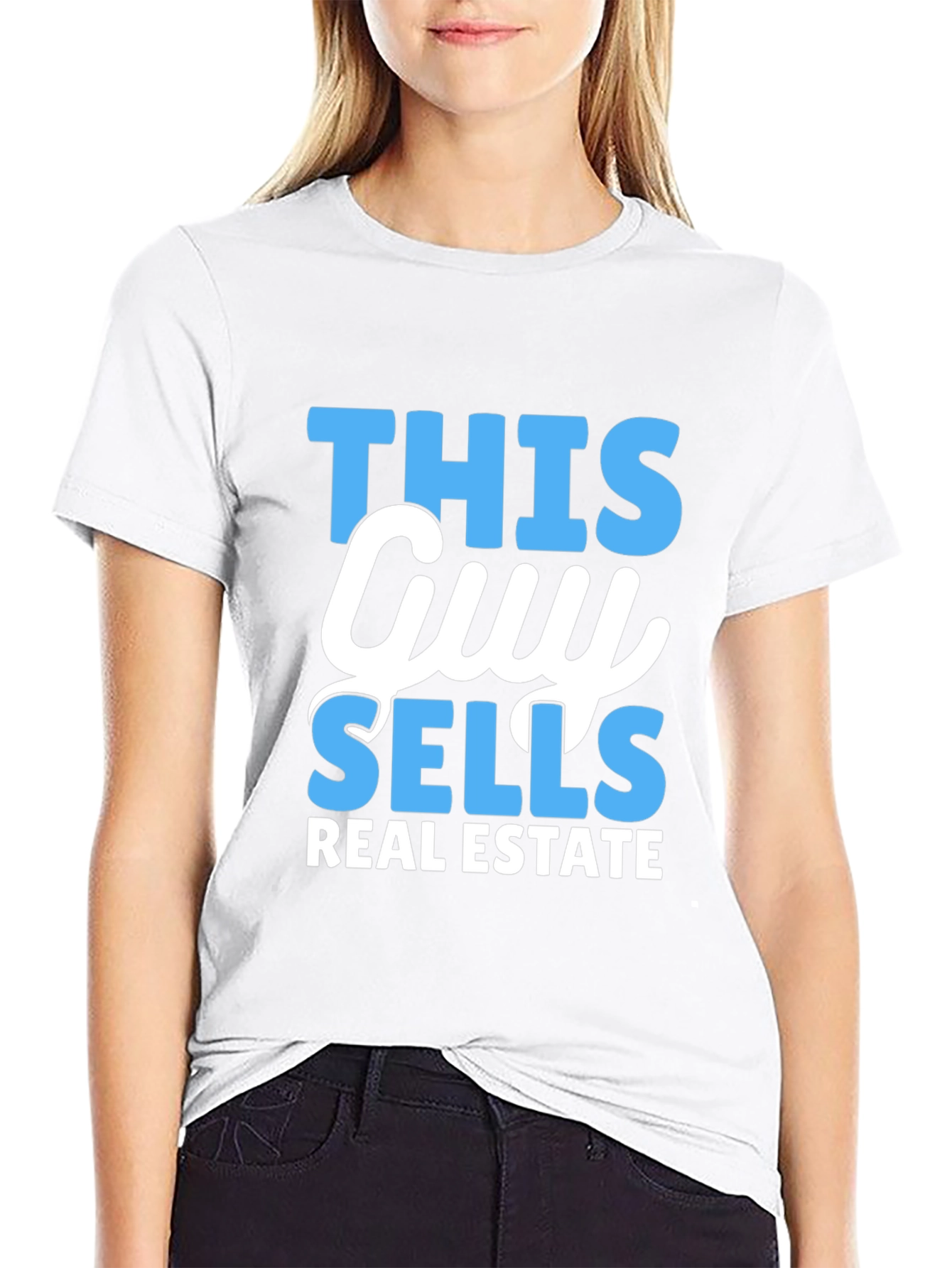 Black This Guy Sells Real Estate T-Shirt - Realtor Gift view 9