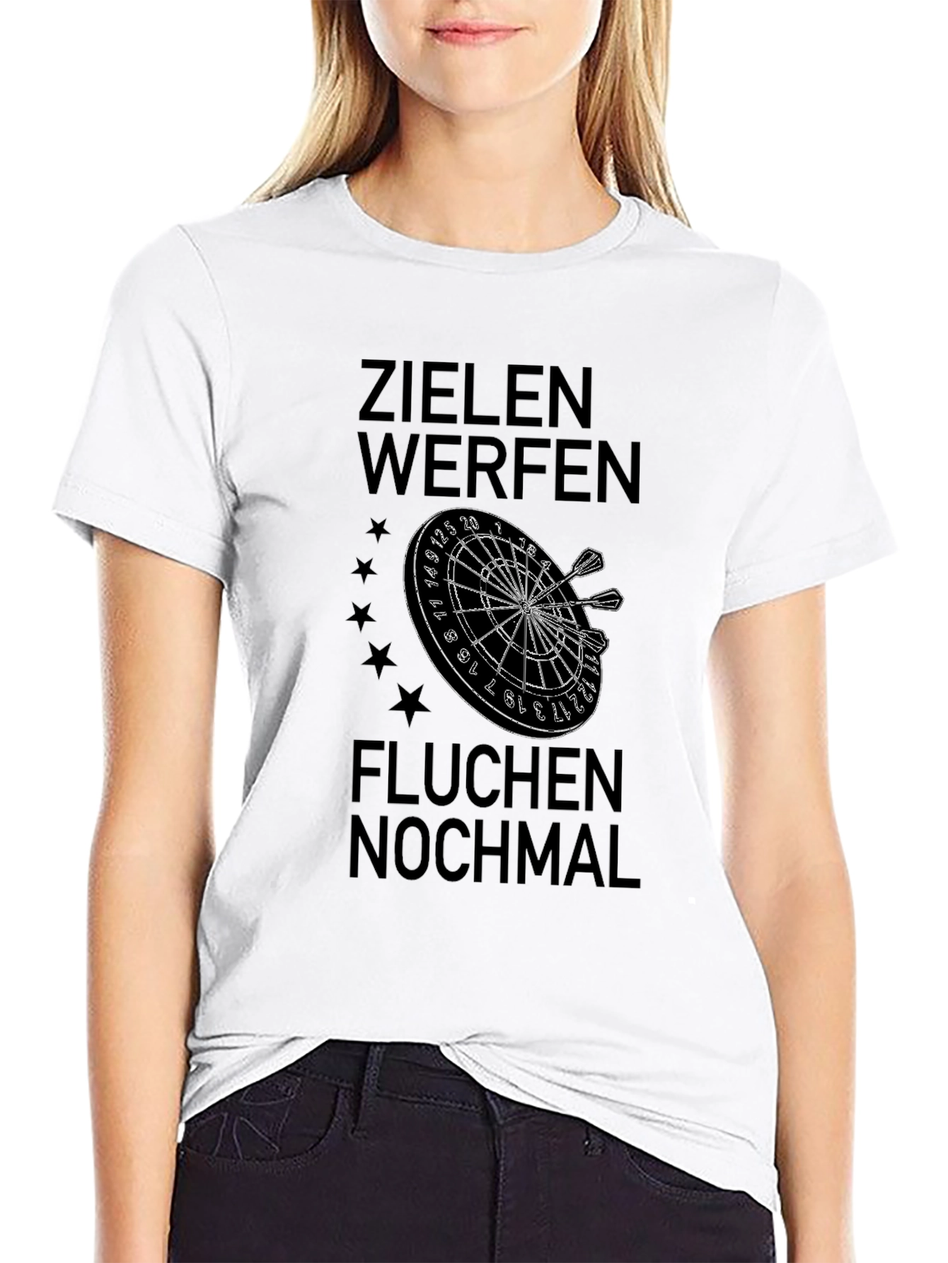 Black Darts T-Shirt - Ziel Wurf Fluch Nochmal view 9