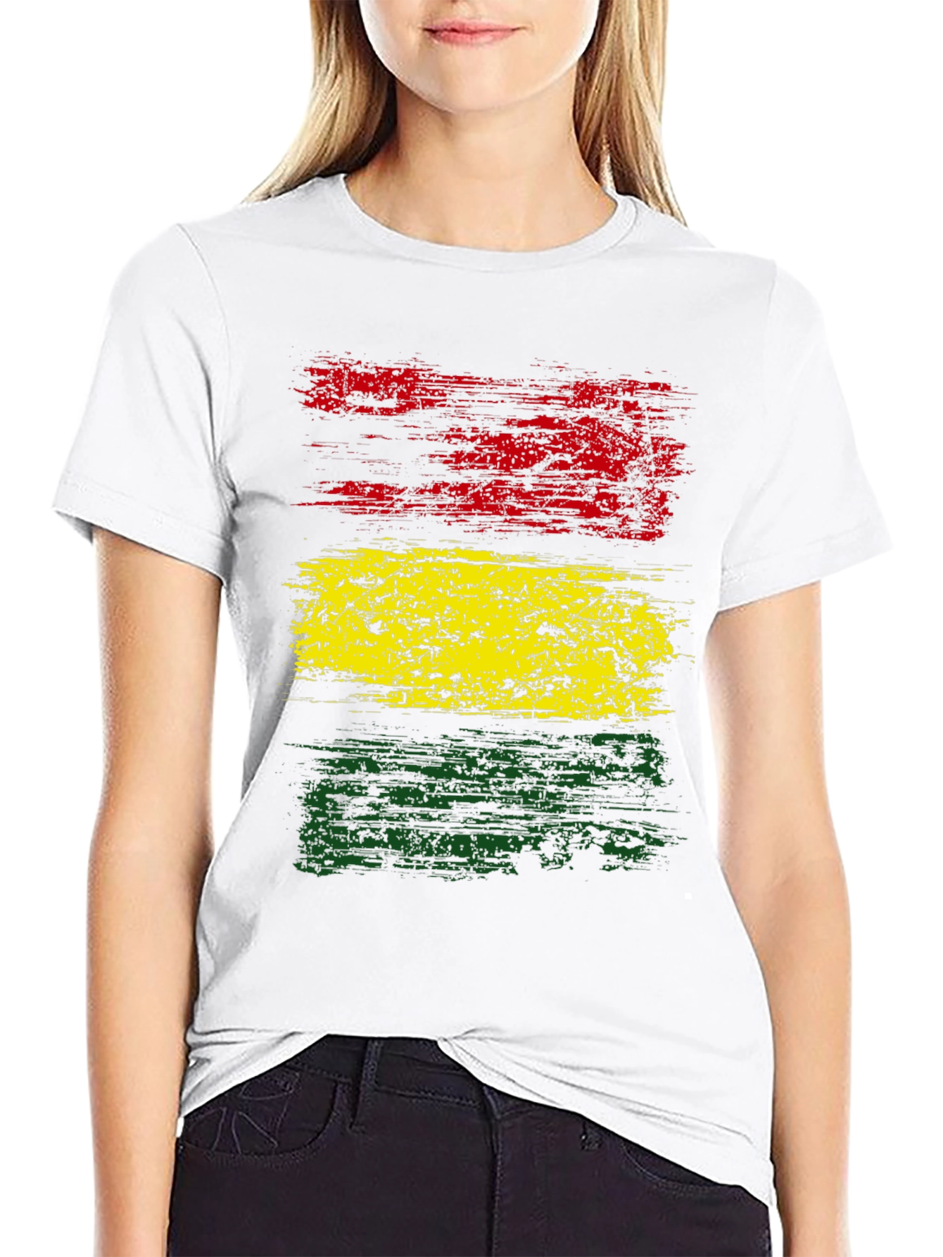 Rasta Flag T-Shirt - Distressed Graphic Tee - 9