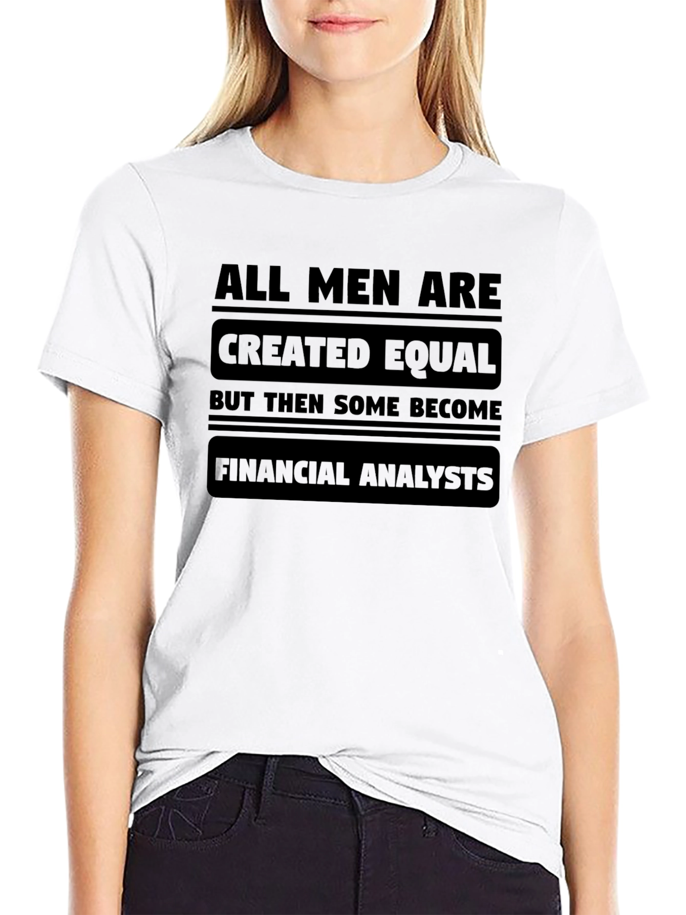 Black Financial Analyst Statement Graphic Tee view 9