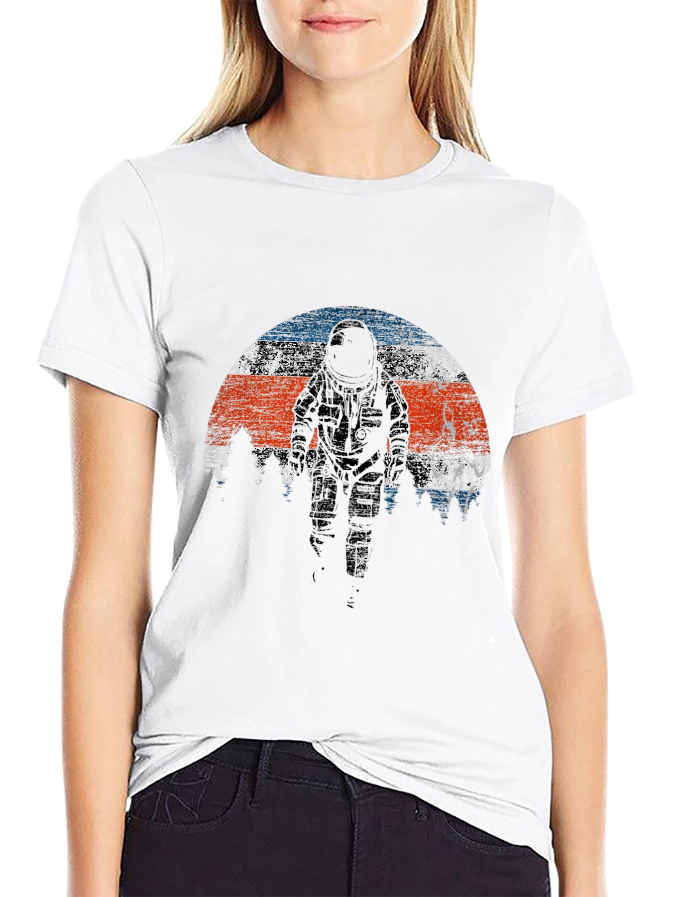 Black Astronaut T-Shirt - Retro Space Exploration Tee view 9