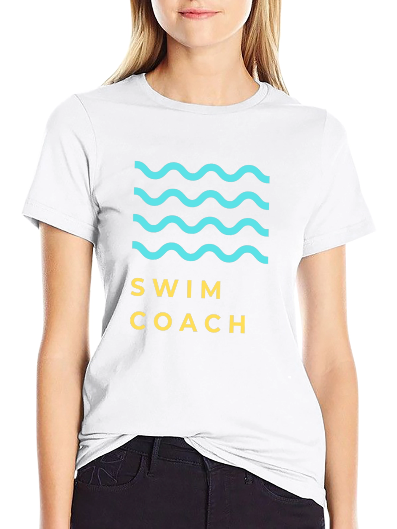 Black Swim Coach Graphic Tee - Stylish & Comfortable view 9
