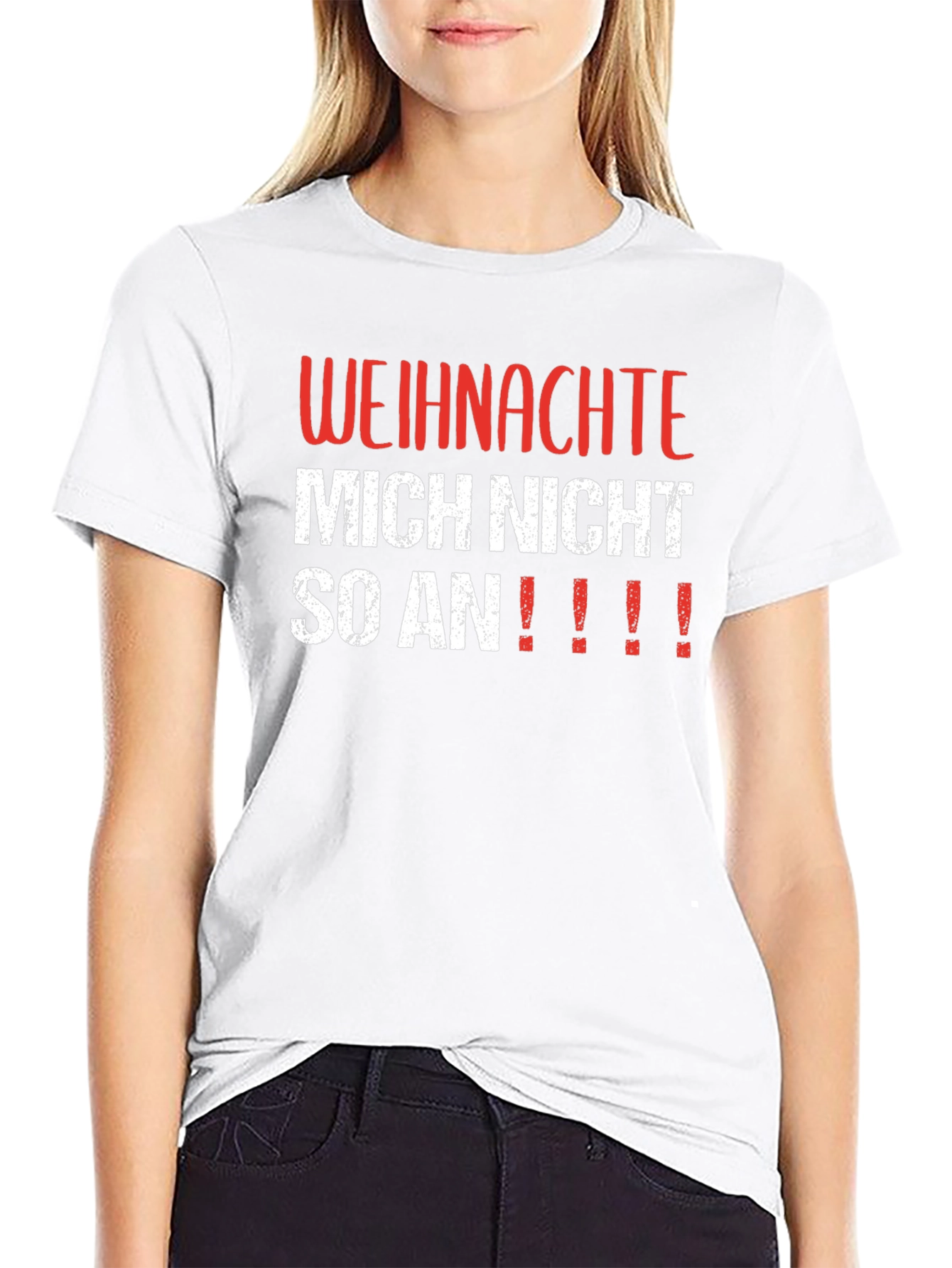 Black Weihnachte Mich Nicht So An! Funny Holiday T-Shirt view 9
