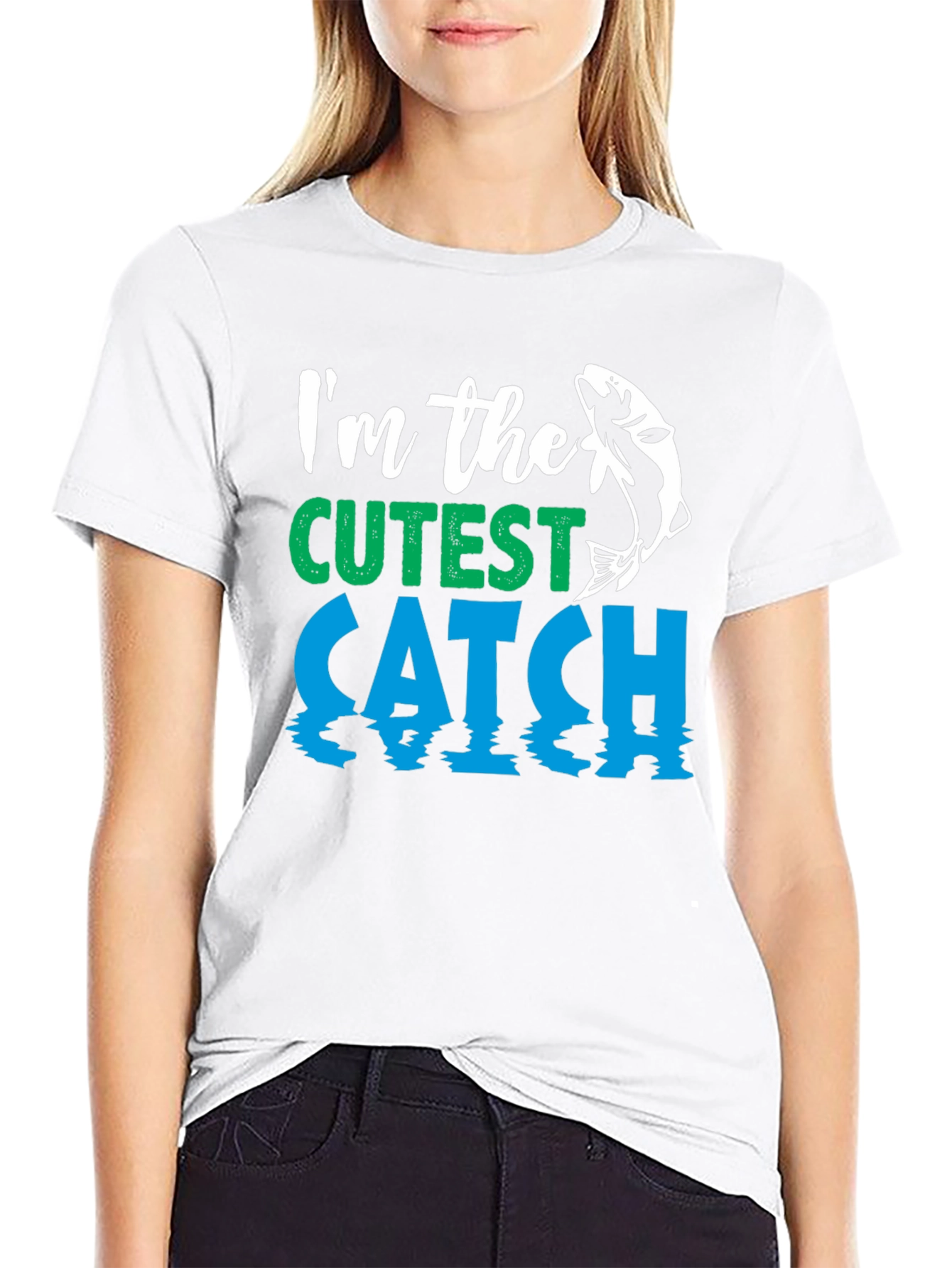 Black Cutest Catch Fishing T-Shirt - Mens view 9
