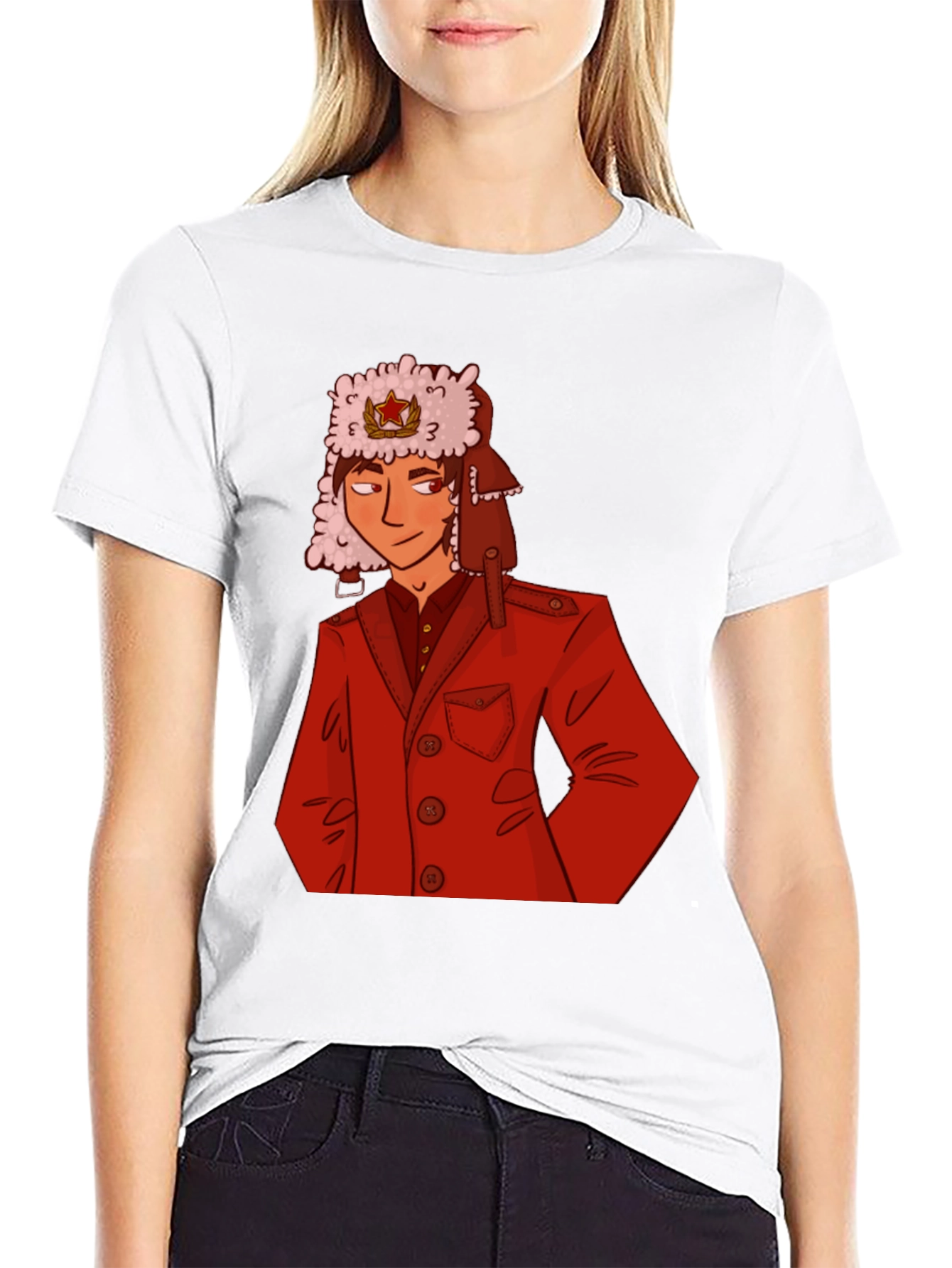 Black Cool Russia Inspired Graphic T-Shirt view 9