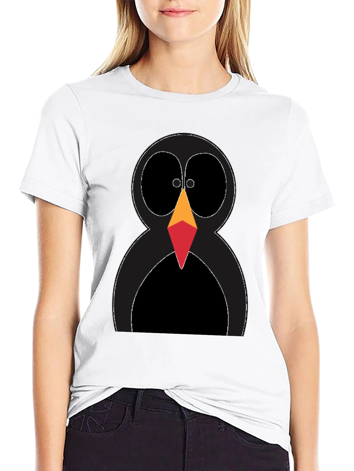 Black Funky Penguin Graphic Tee - Black Cotton T-Shirt view 9
