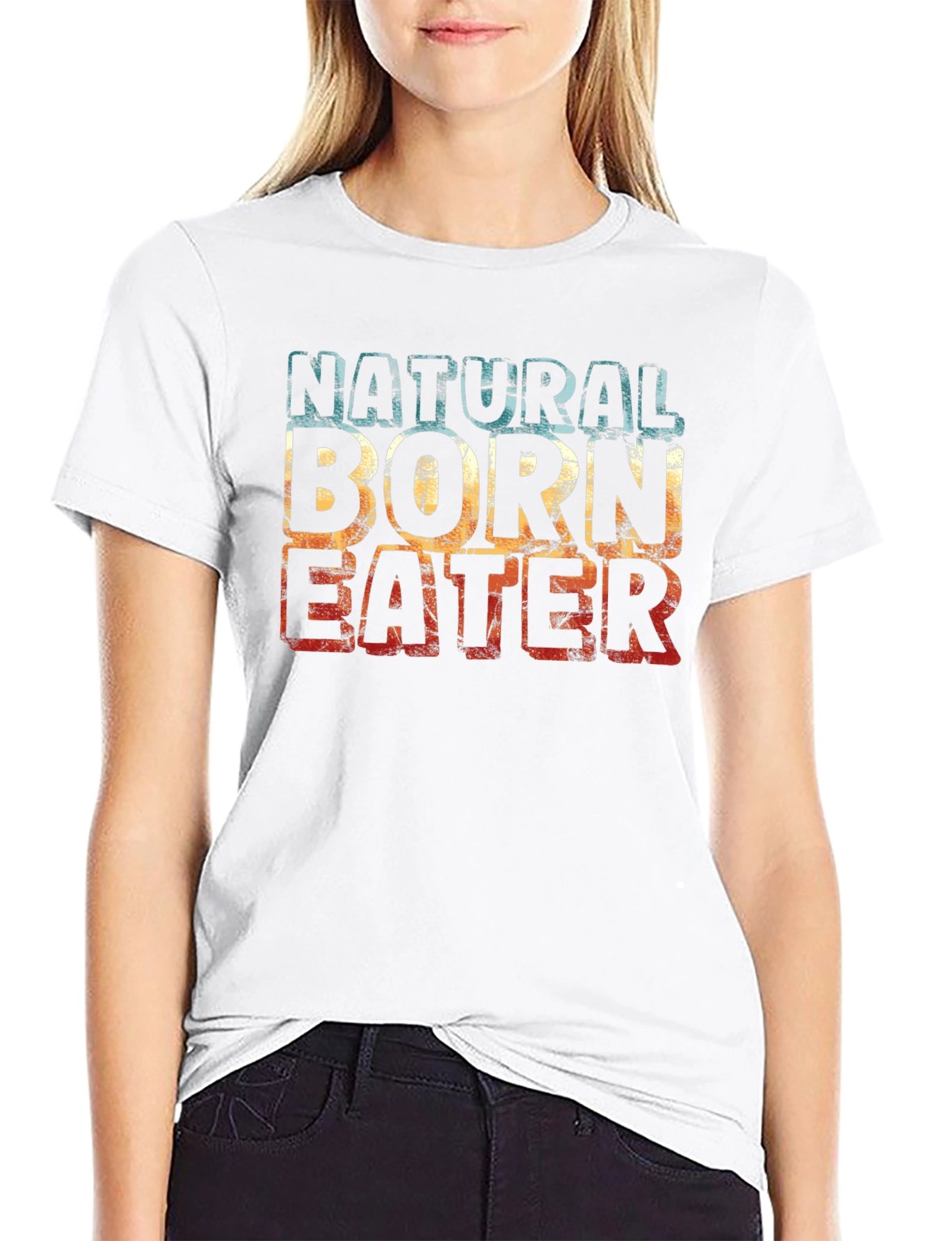 Black Natural Born Eater Graphic Tee view 9