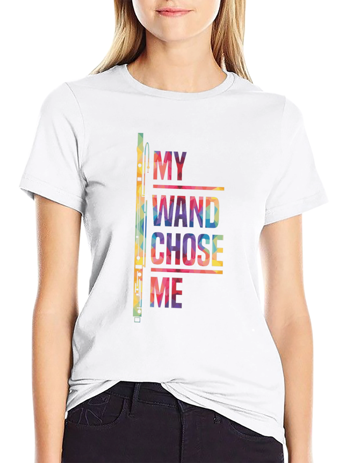 Black My Wand Chose Me T-Shirt - Musician Gift view 9