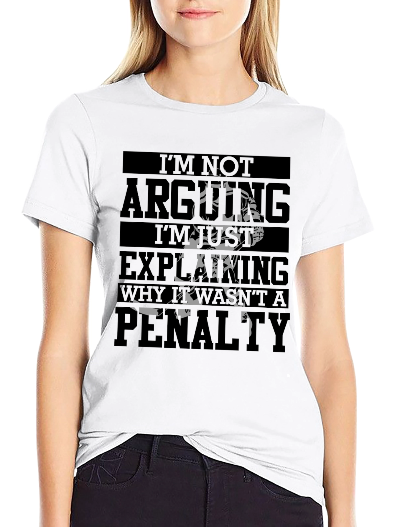 Black Hockey Penalty Funny Graphic T-Shirt view 9
