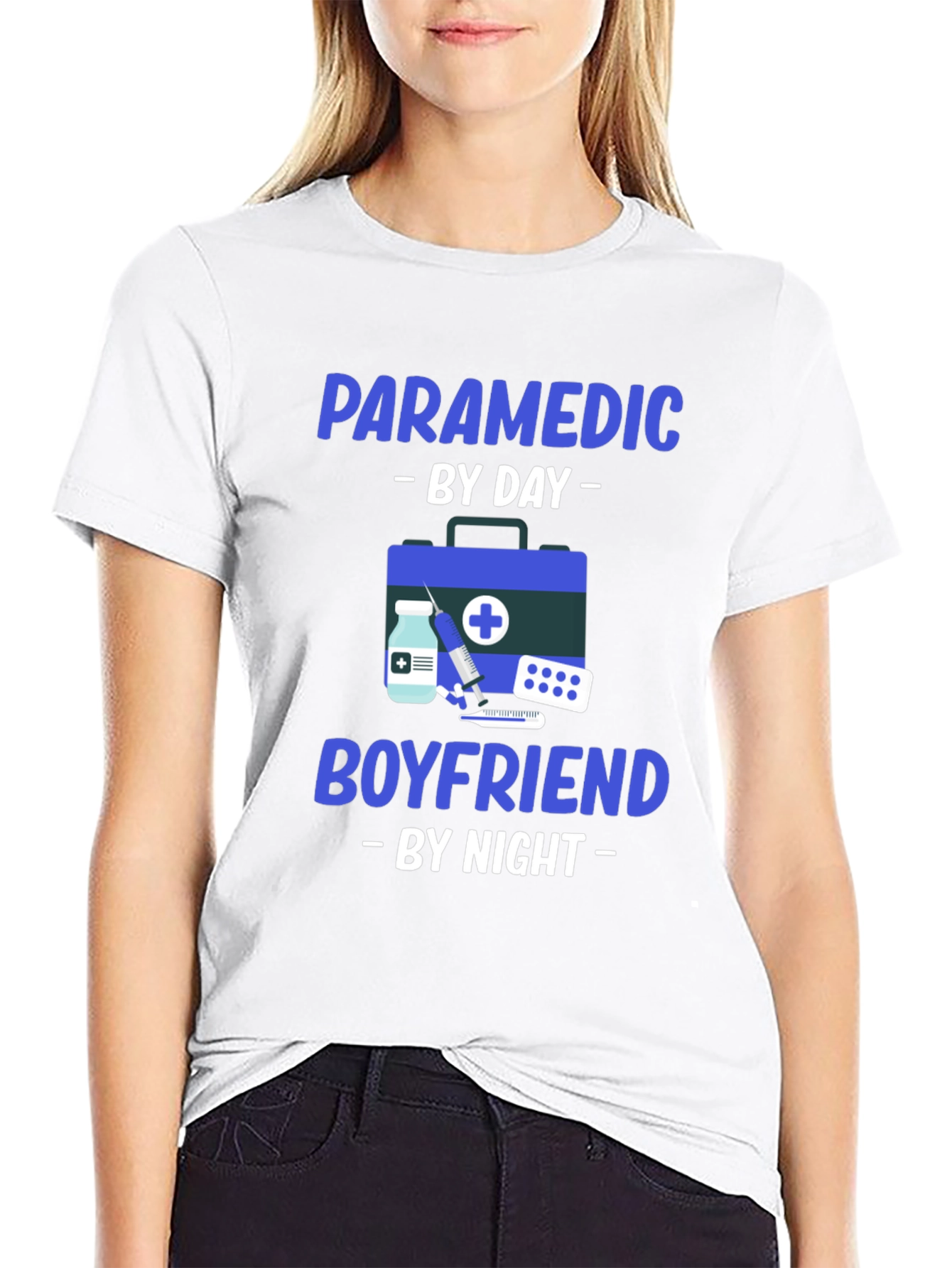 Paramedic By Day Boyfriend By Night Graphic Tee - 9