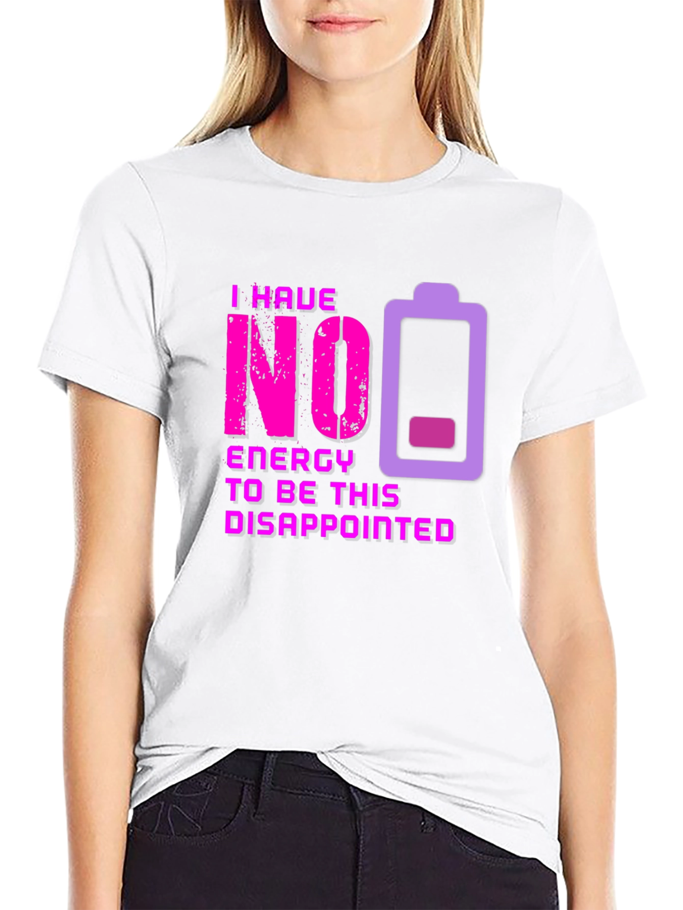 Black No Energy Disappointed Graphic Tee view 9
