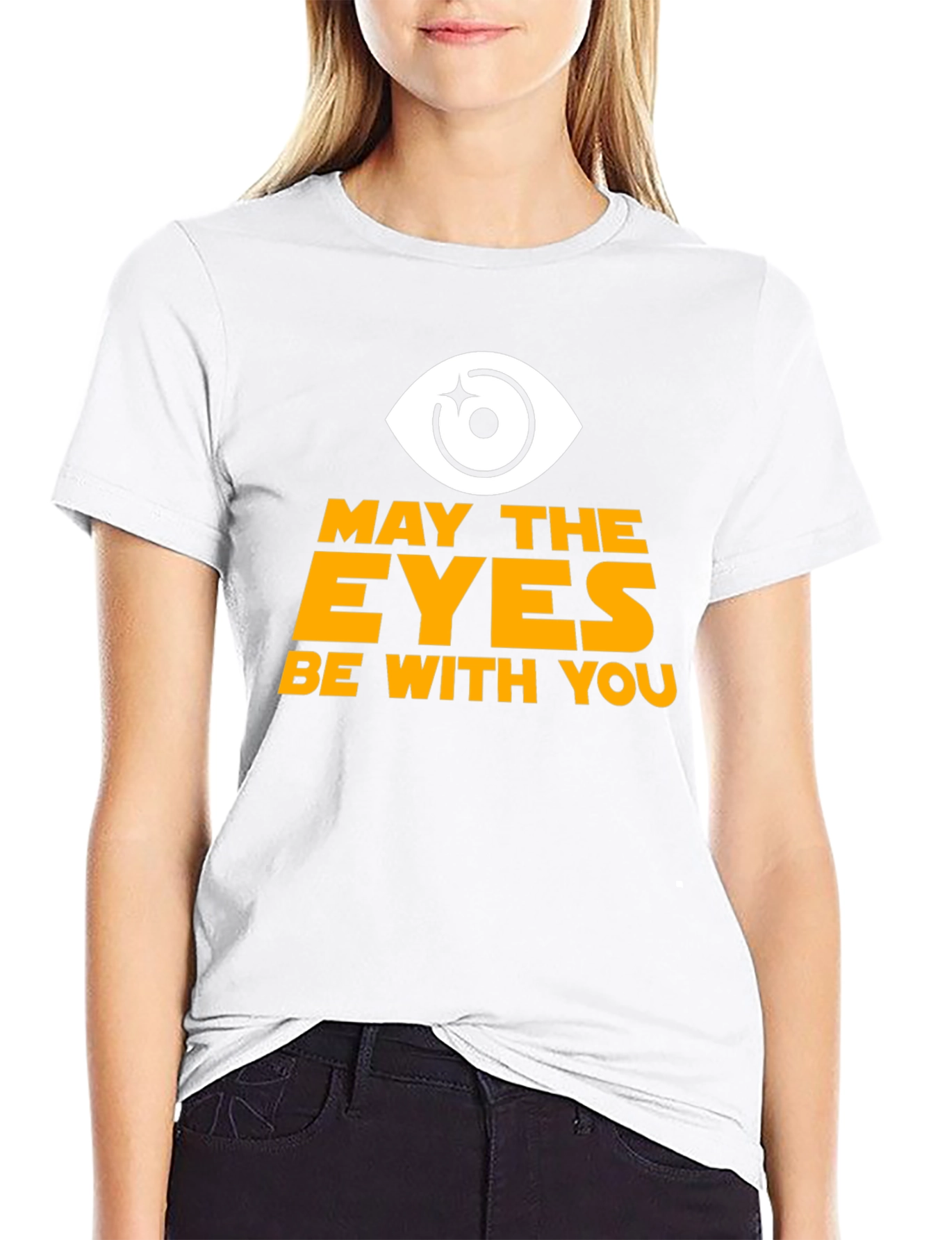 Black May the Eyes Be With You Graphic T-Shirt view 9