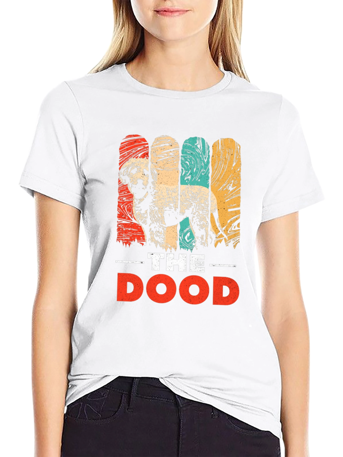Black The Dood Dog T-Shirt - Retro Style view 9