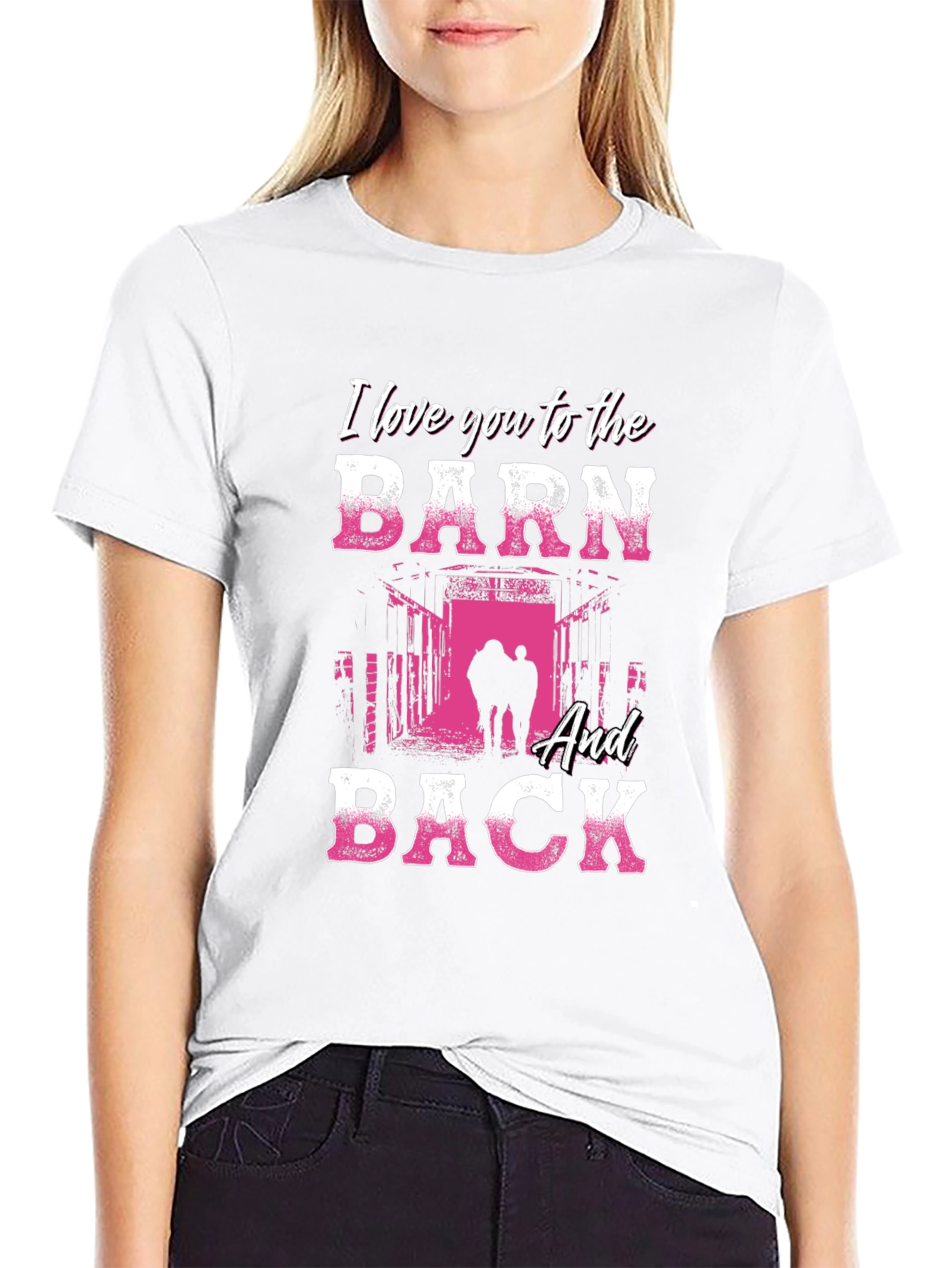 Black I Love You to the Barn and Back Graphic Tee view 9