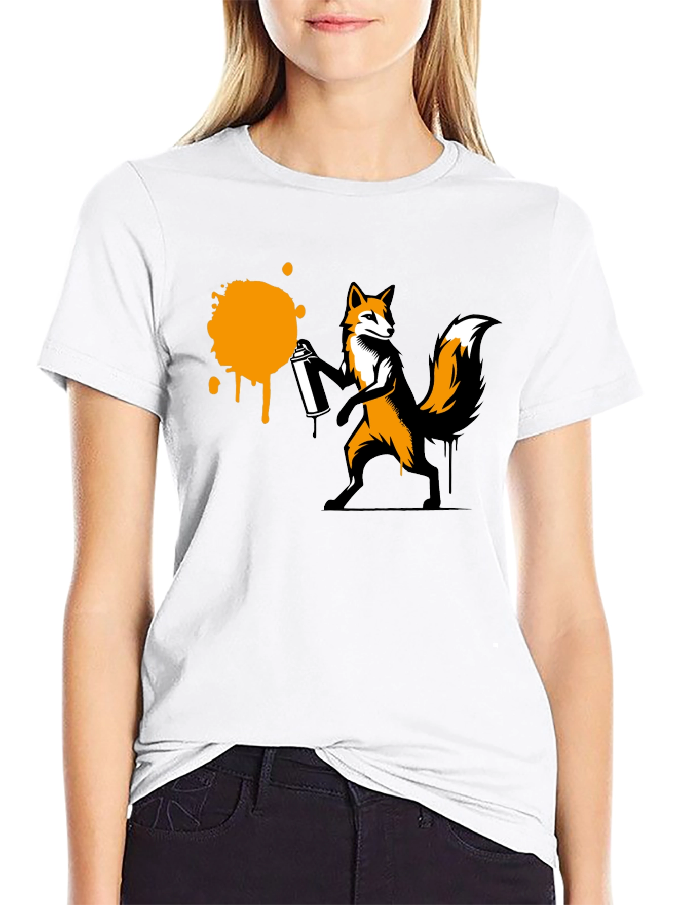 Black Fox Graffiti T-Shirt - Urban Style Tee view 9