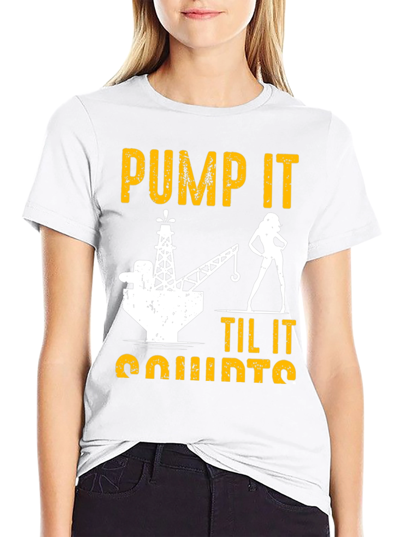 Black Pump It Til It Quirts Black T-Shirt view 9