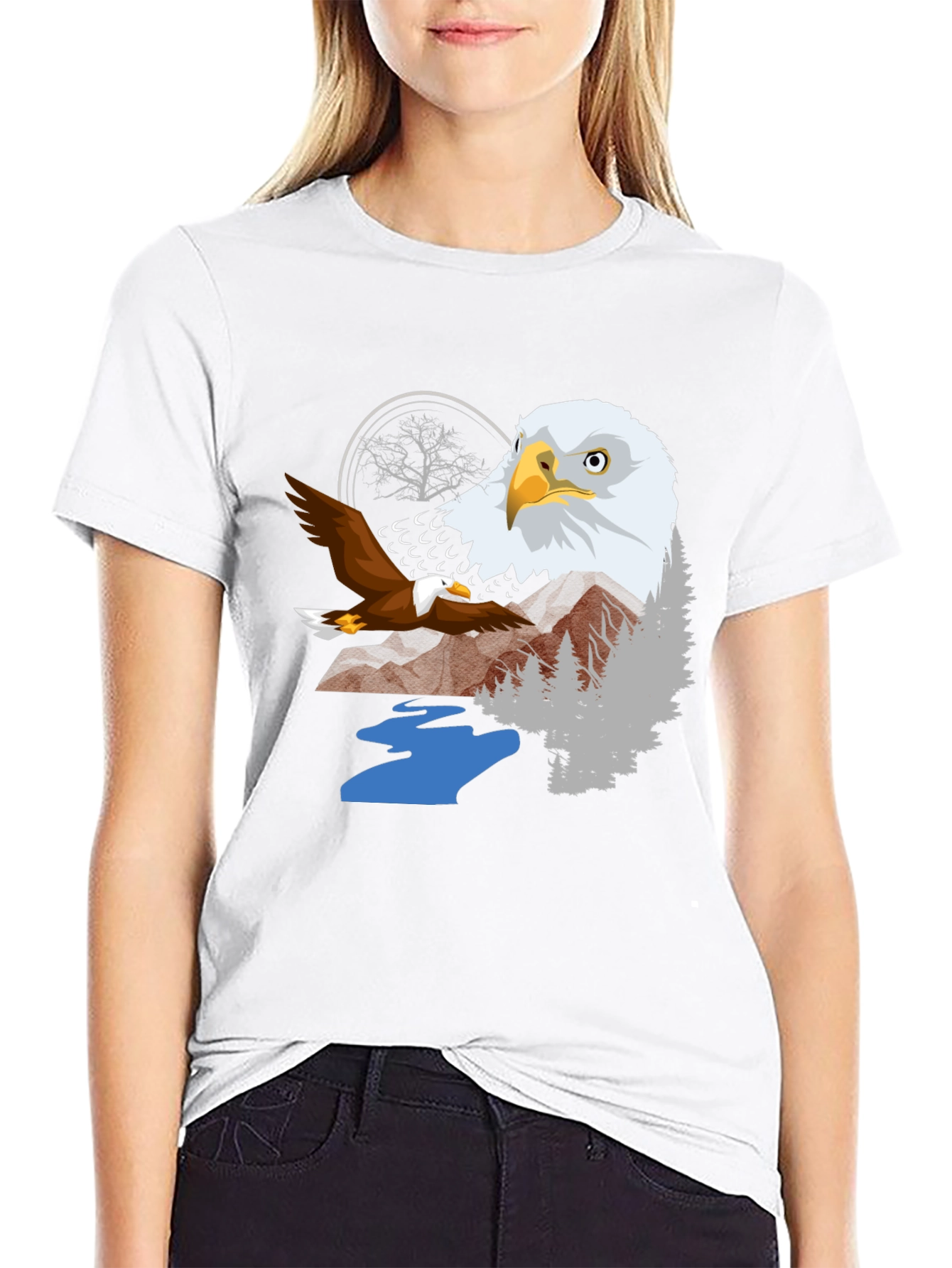 Black Eagle Graphic Tee - Nature Inspired T-Shirt view 9