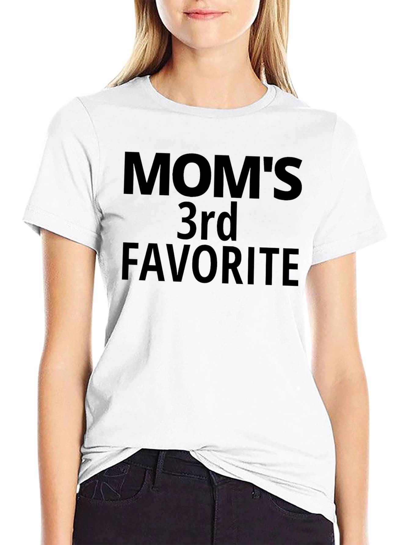 Black Mom's 3rd Favorite Black T-Shirt - Funny & Comfy! view 9