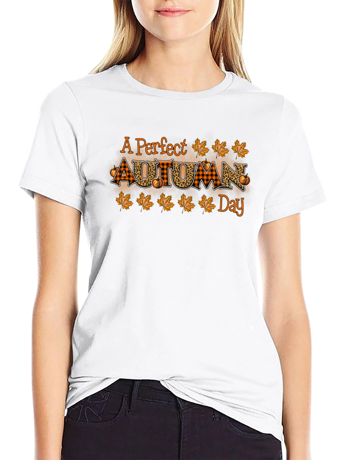 Black Perfect Autumn Day T-Shirt Fall Graphic Tee view 9