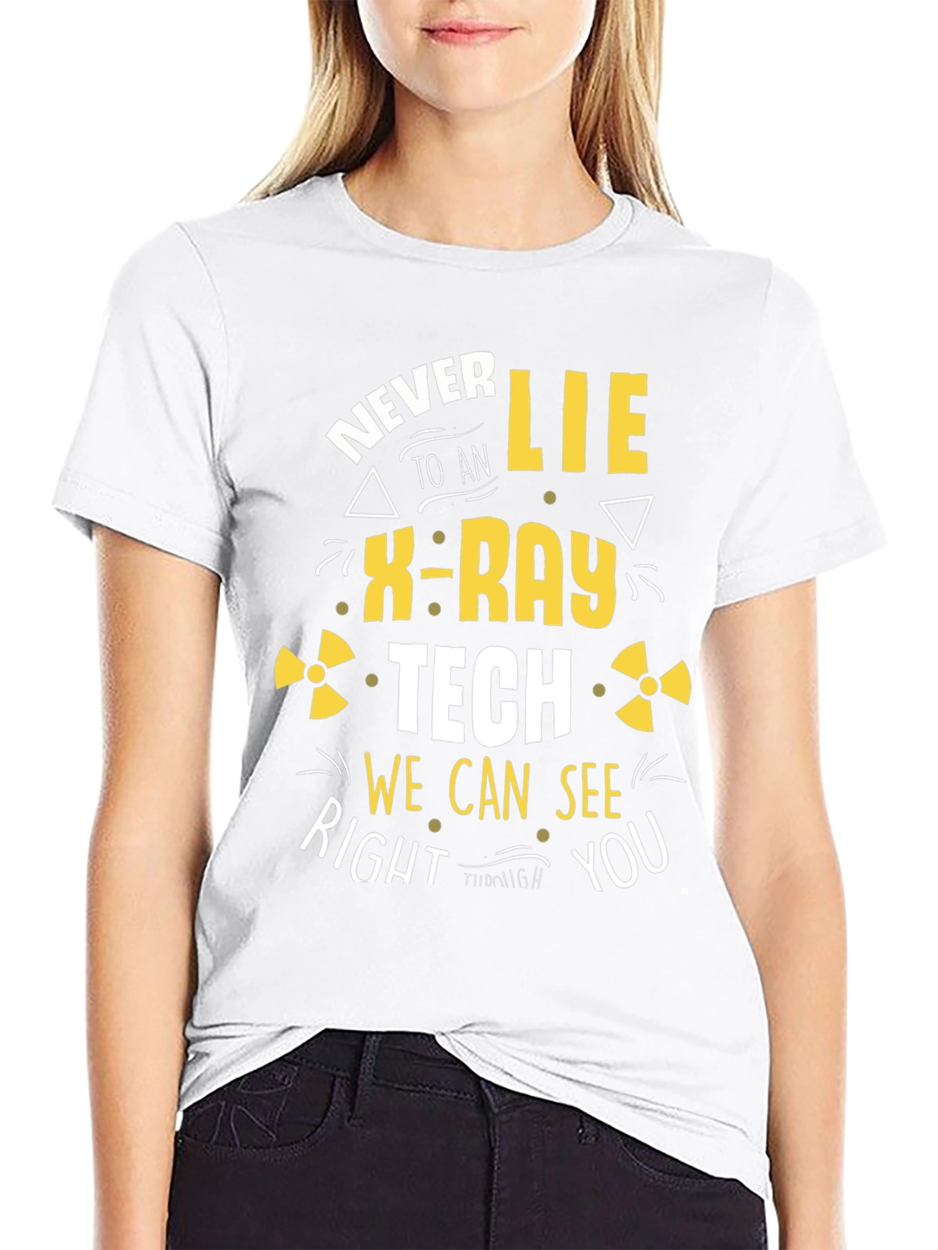 Black Never Lie to an X-Ray Tech T-Shirt - Funny Radiology Tee view 9