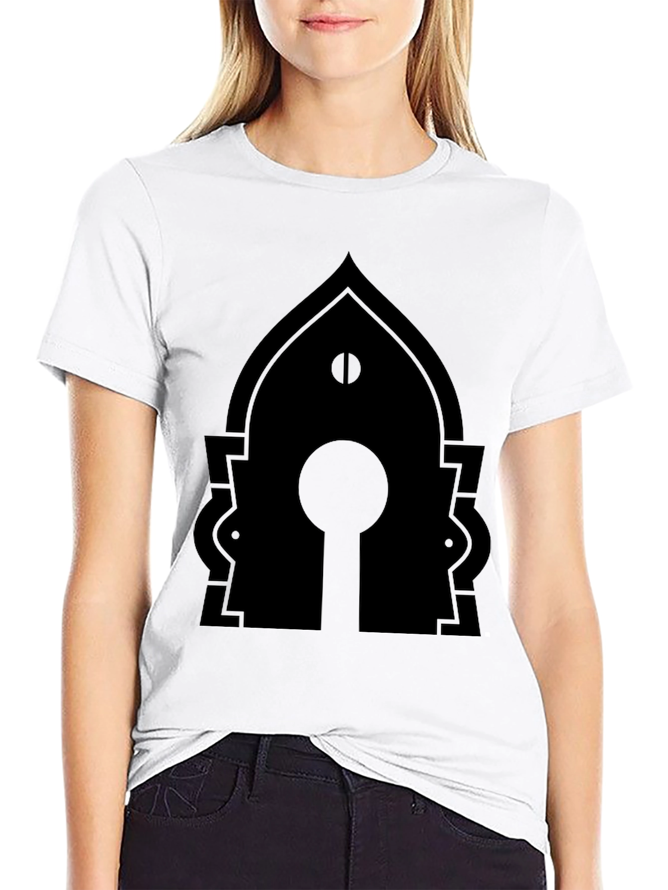 Mystic Keyhole Graphic Tee - Gothic Style Print - 9